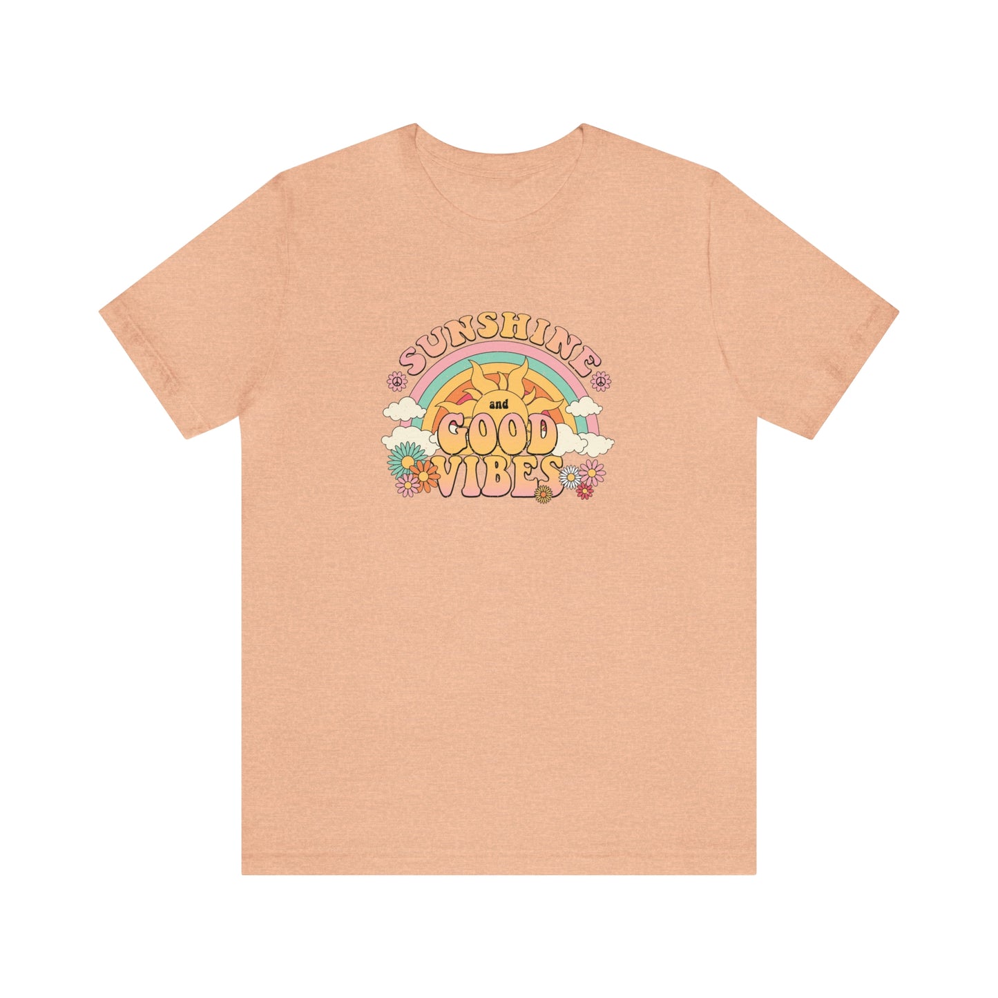 Sunshine and Good Vibe's Print, Jersey Short Sleeve Tee