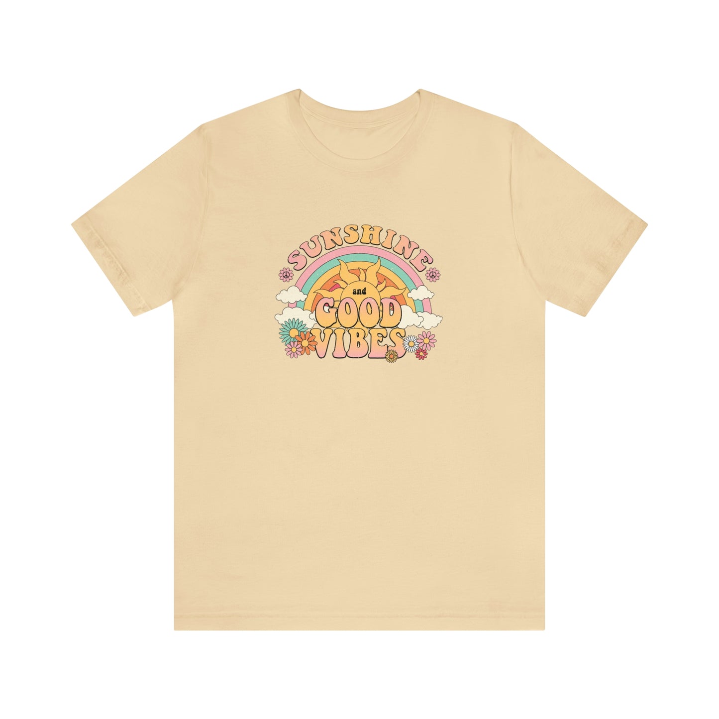 Sunshine and Good Vibe's Print, Jersey Short Sleeve Tee