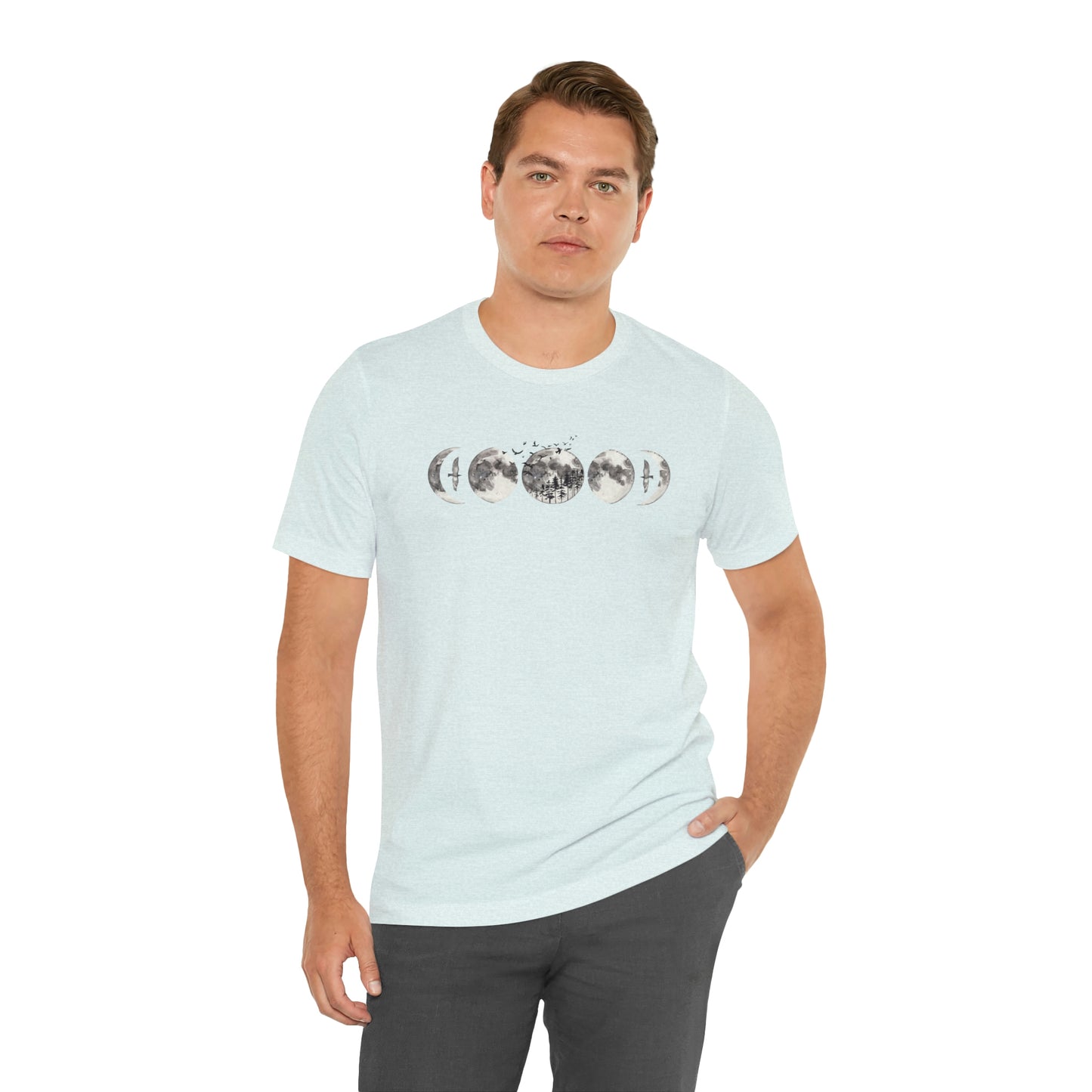 Moon Phases Print, Jersey Short Sleeve Tee