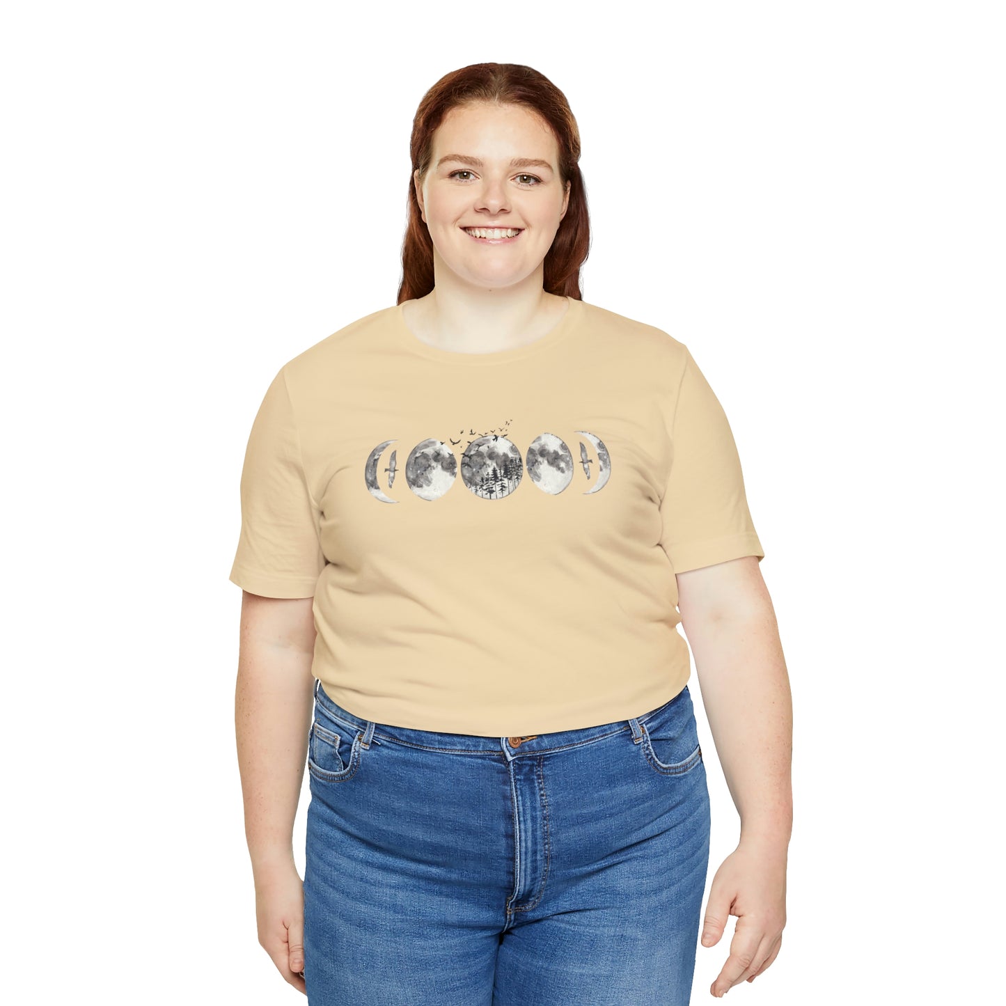 Moon Phases Print, Jersey Short Sleeve Tee