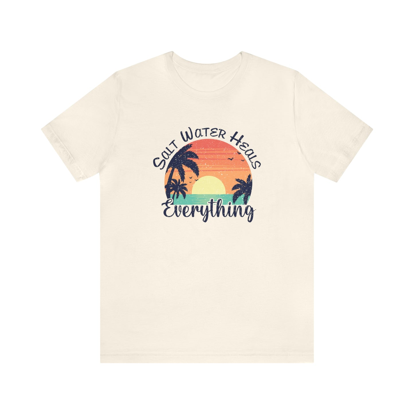 Saltwater Heals Everything Print Jersey Short Sleeve Tee