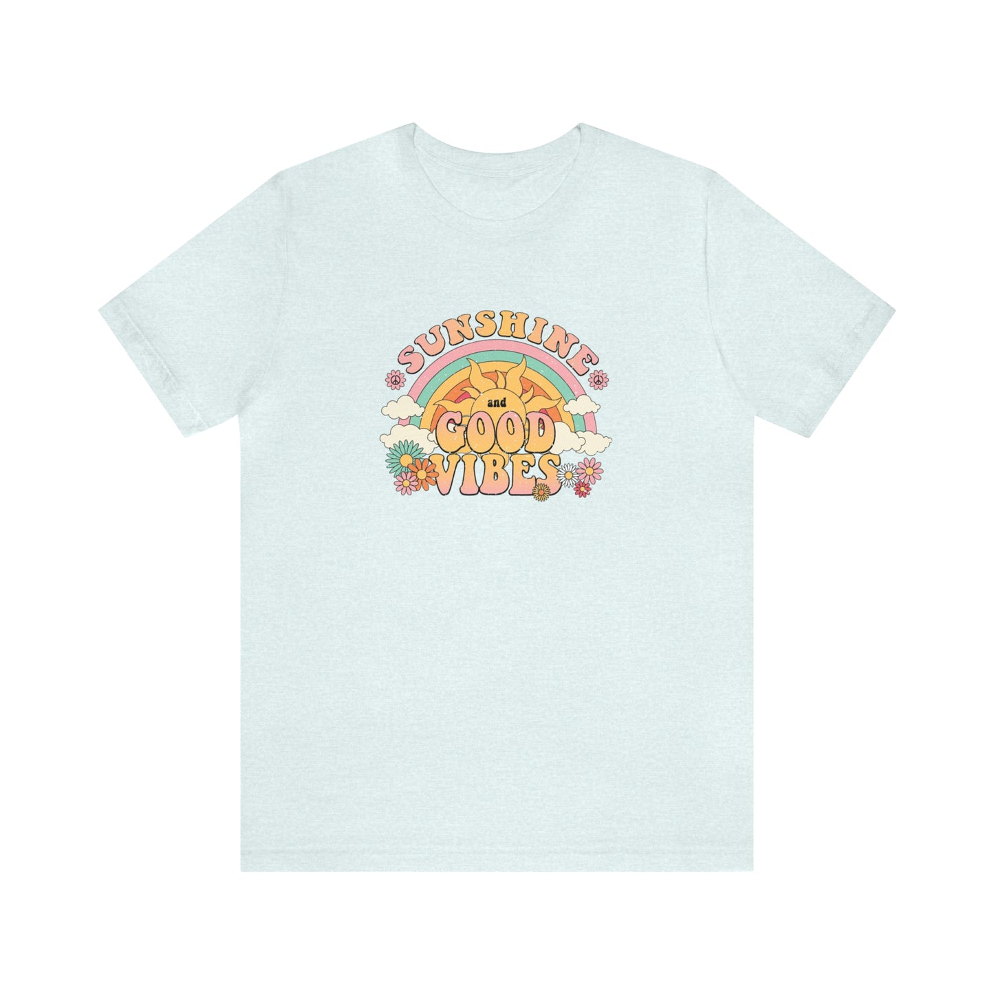 Sunshine and Good Vibe's Print, Jersey Short Sleeve Tee