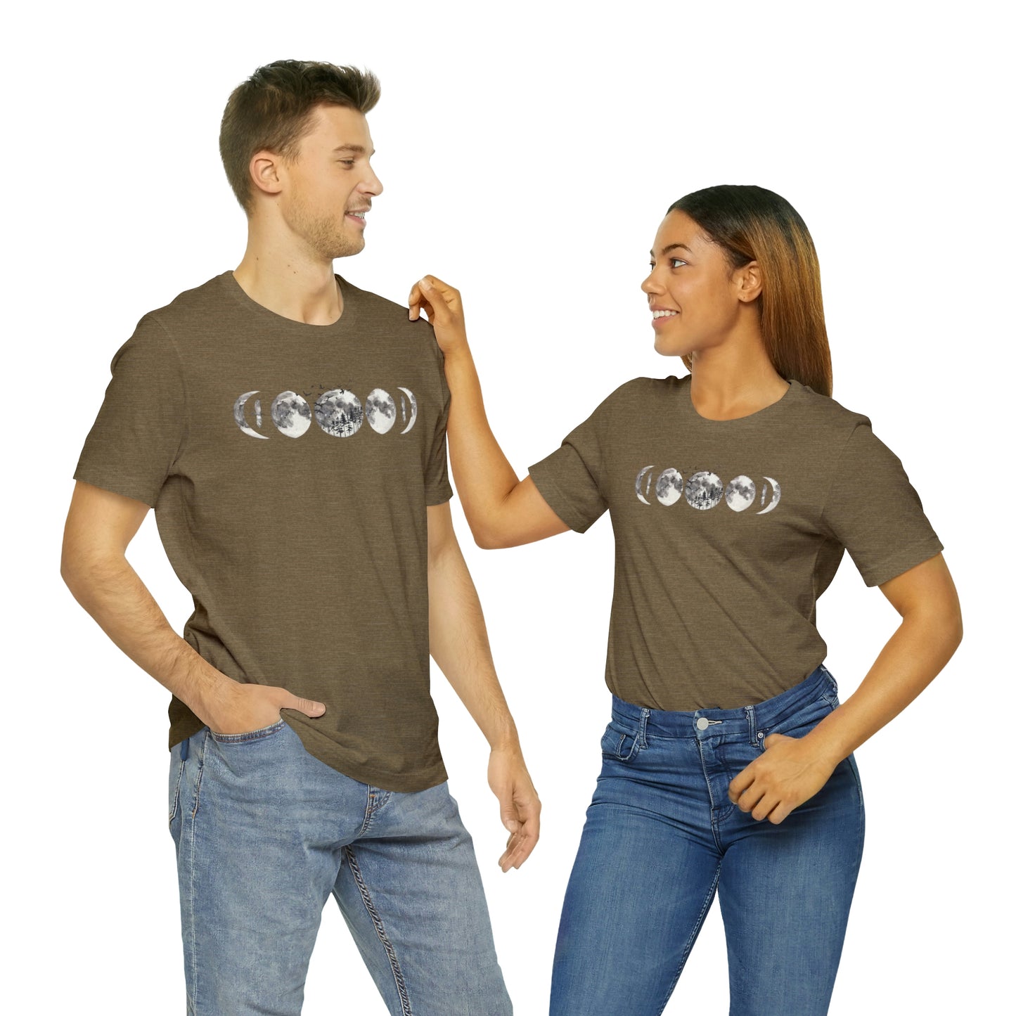 Moon Phases Print, Jersey Short Sleeve Tee