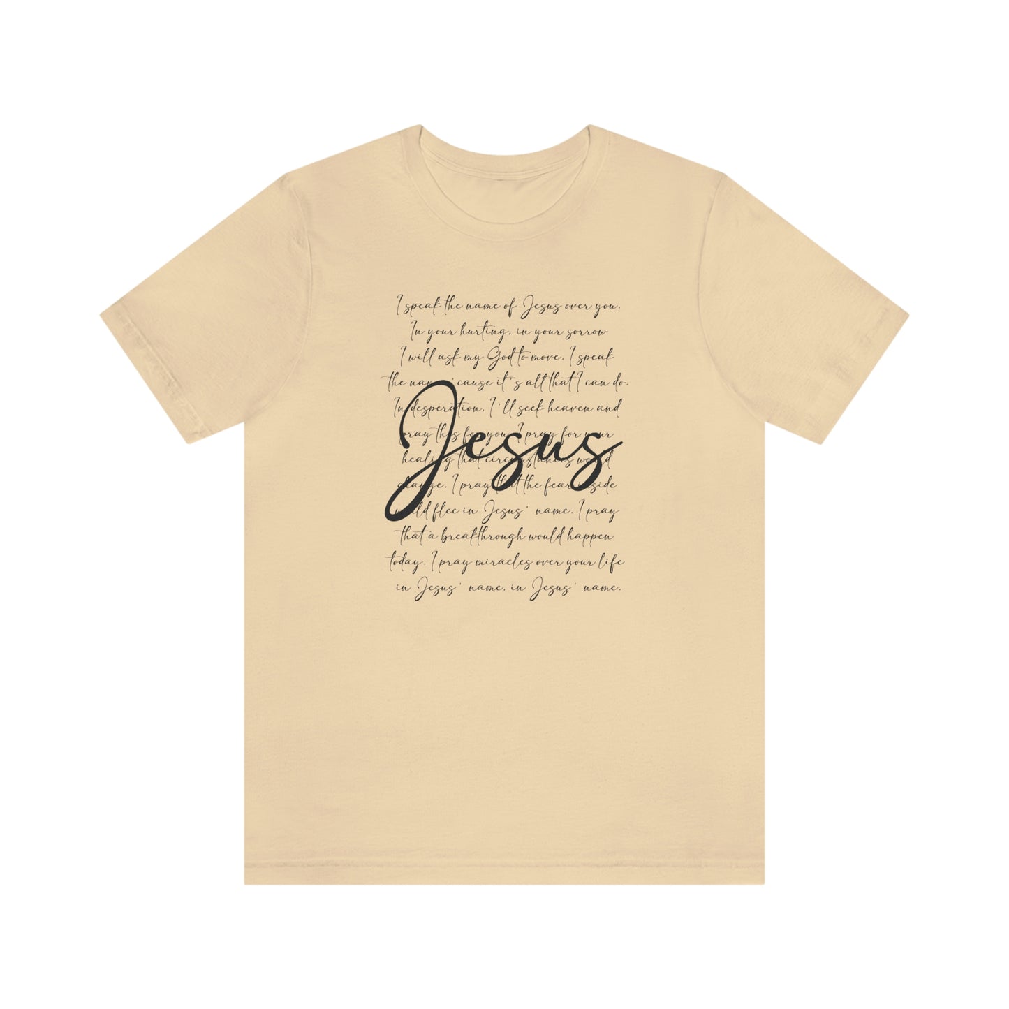 Speak The Word Of Jesus Print Jersey Short Sleeve Tee