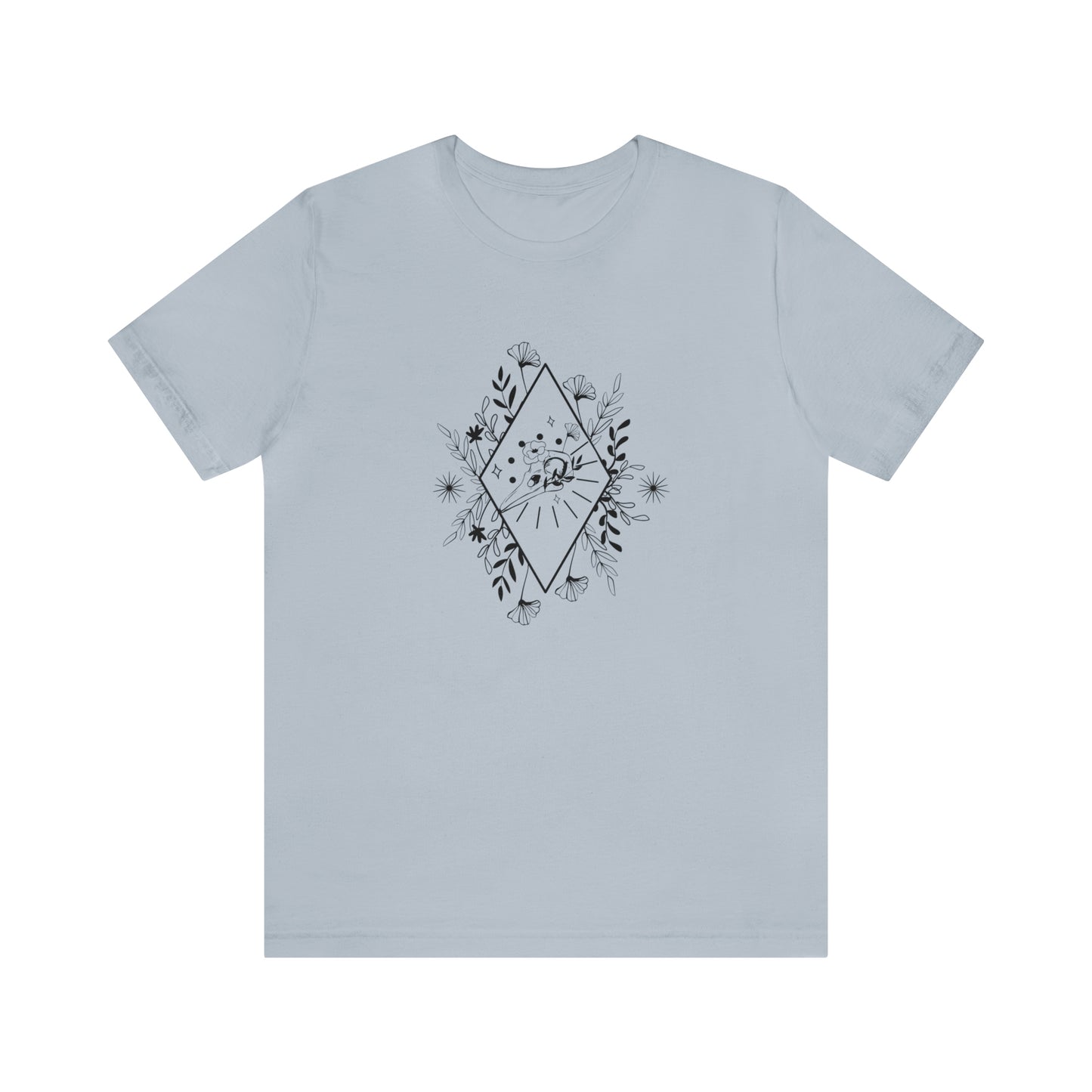 Bird Skull Print Jersey Short Sleeve Tee