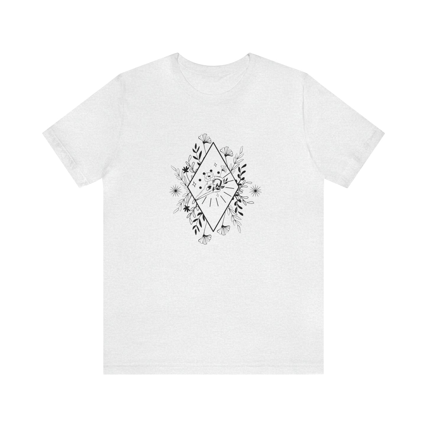 Bird Skull Print Jersey Short Sleeve Tee