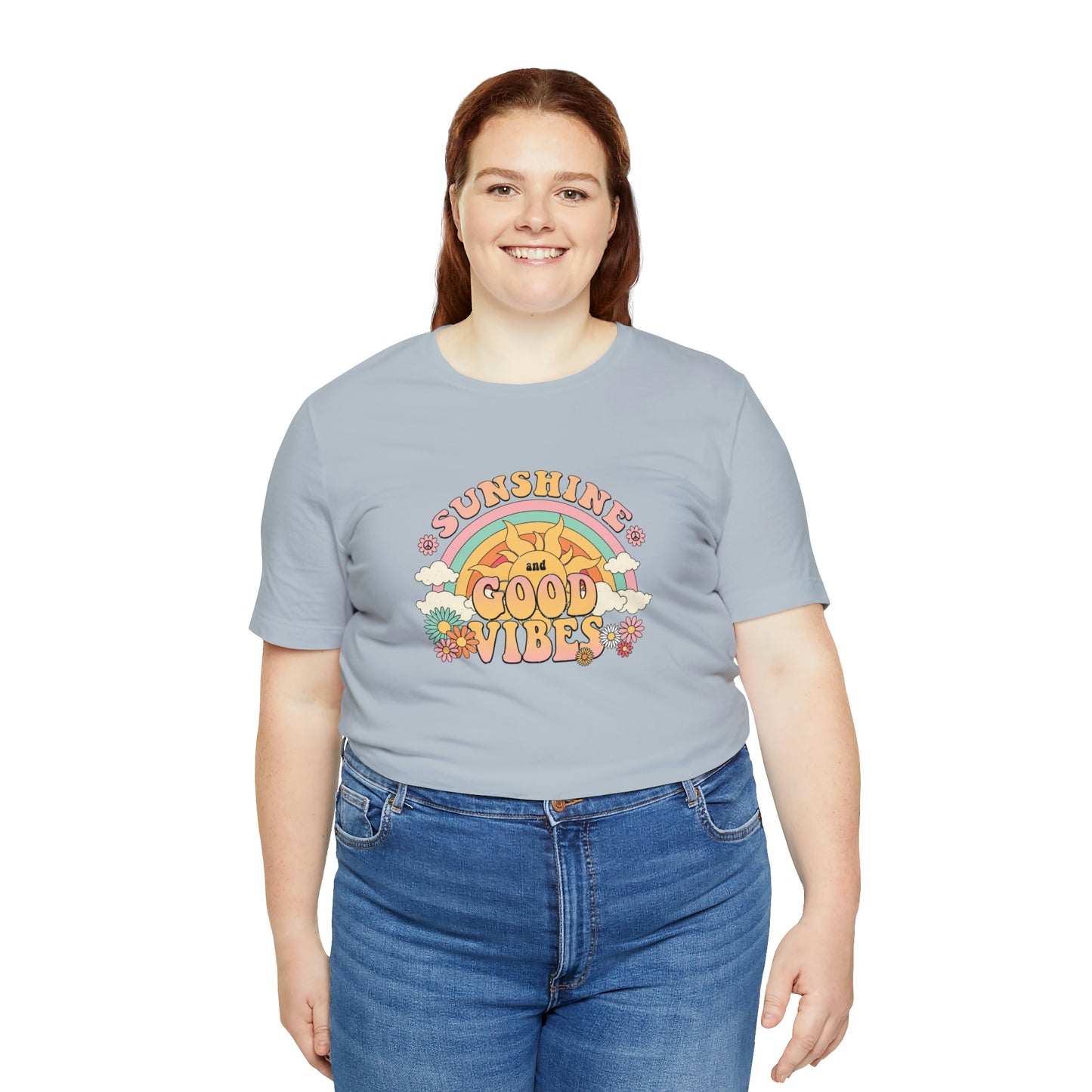 Sunshine and Good Vibe's Print, Jersey Short Sleeve Tee