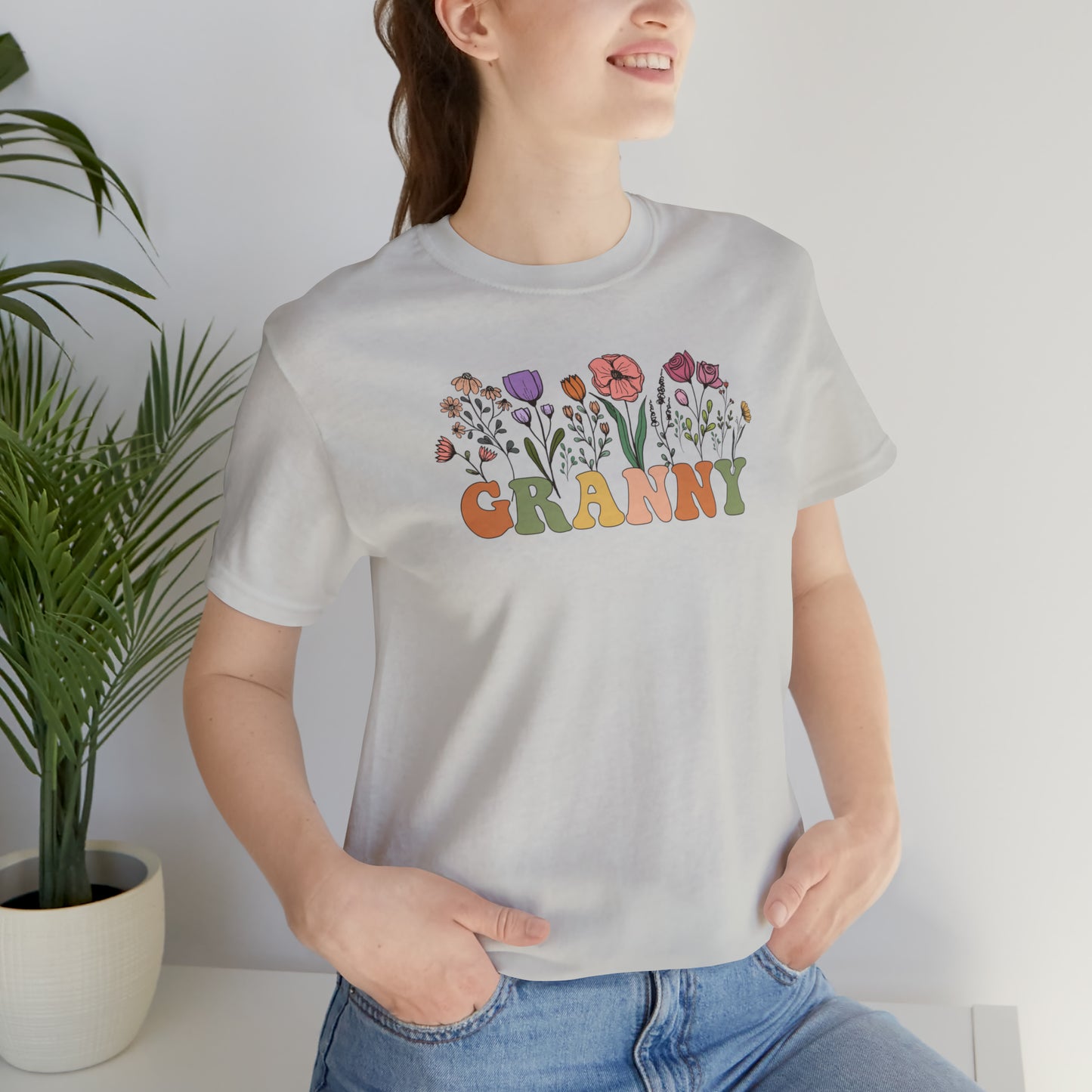 Granny Print Jersey Short Sleeve Tee
