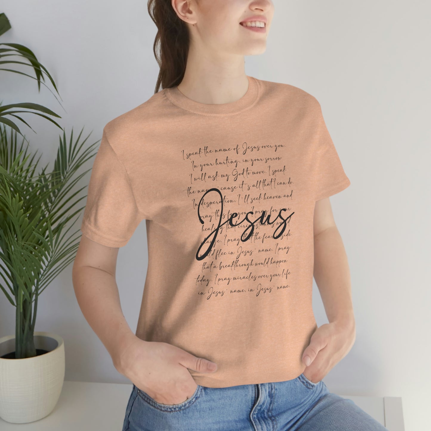 Speak The Word Of Jesus Print Jersey Short Sleeve Tee