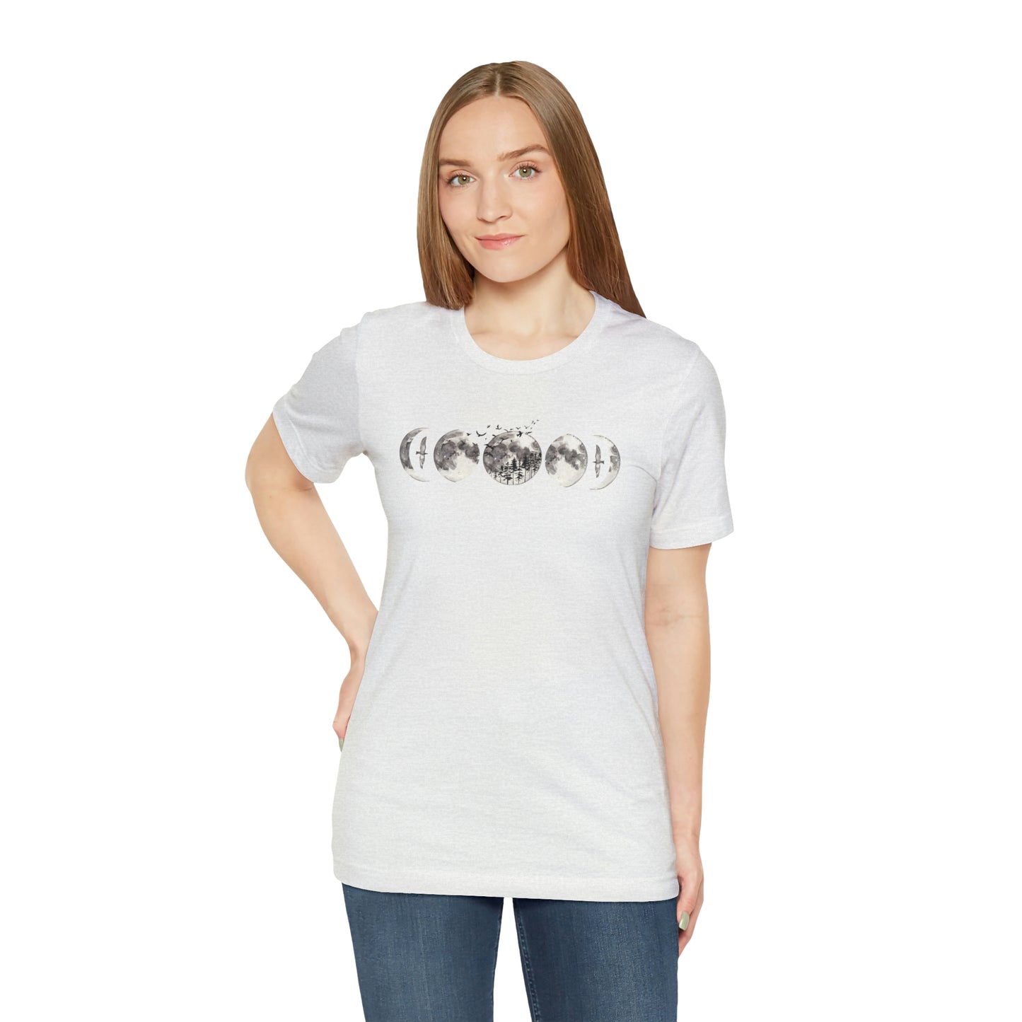 Moon Phases Print, Jersey Short Sleeve Tee