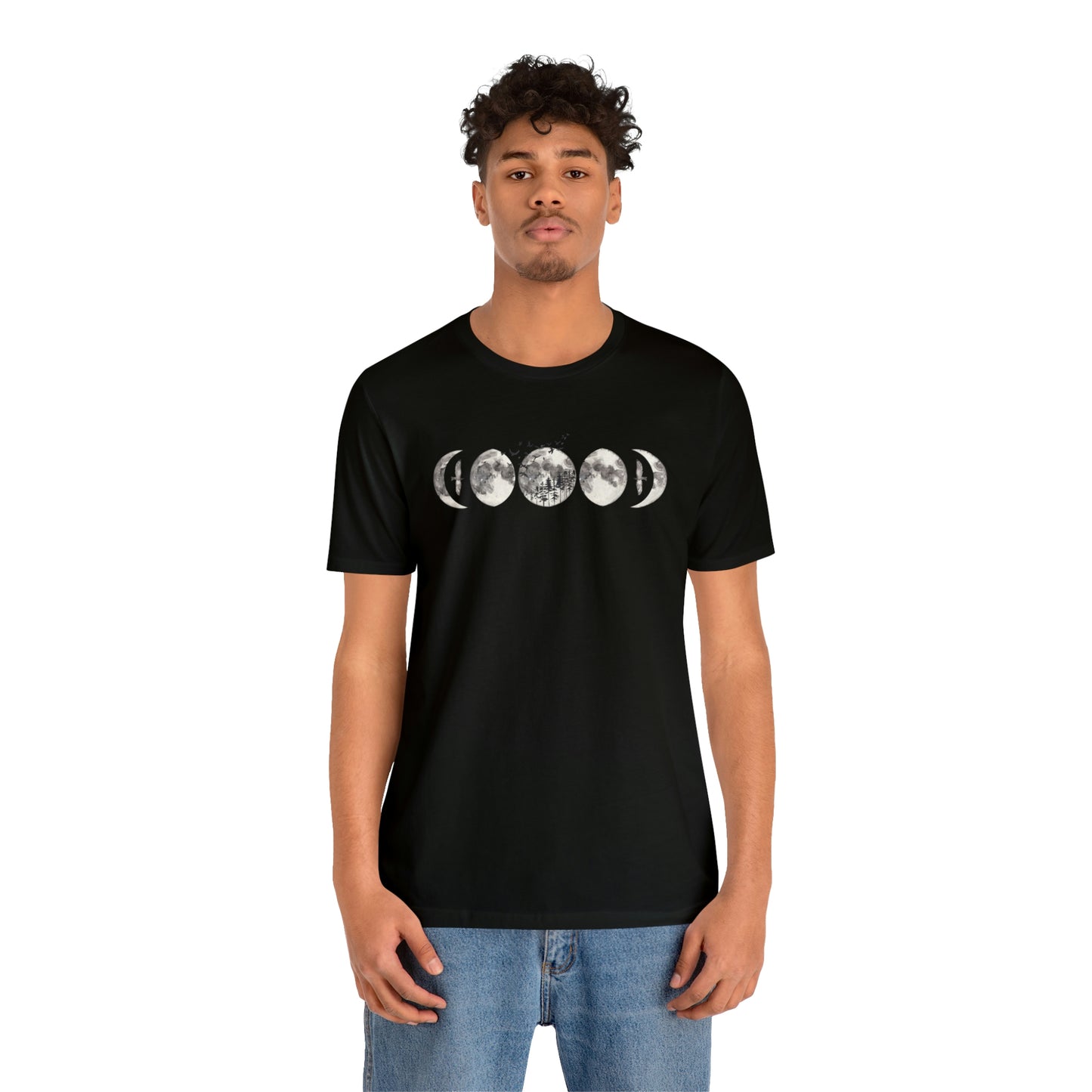 Moon Phases Print, Jersey Short Sleeve Tee