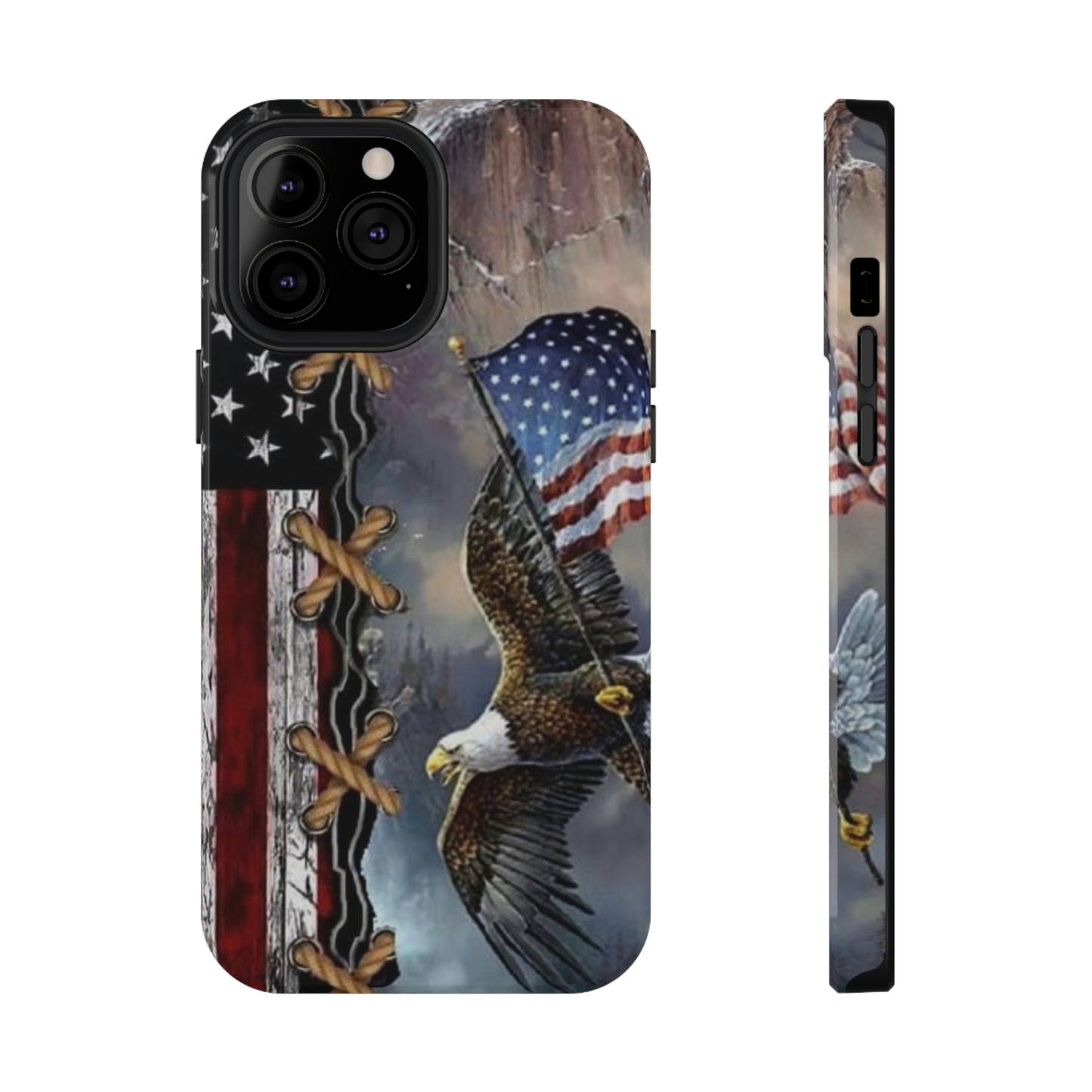 American Flag Eagle Print Impact-Resistant Cases