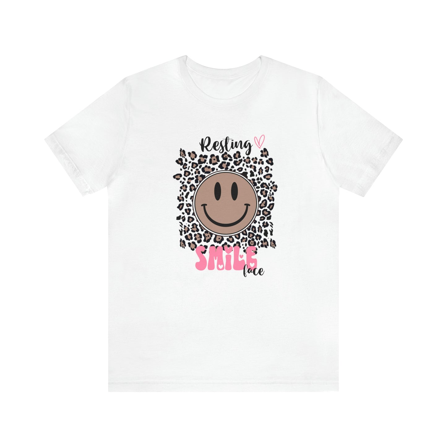 Resting Smile Face Print Jersey Short Sleeve Tee
