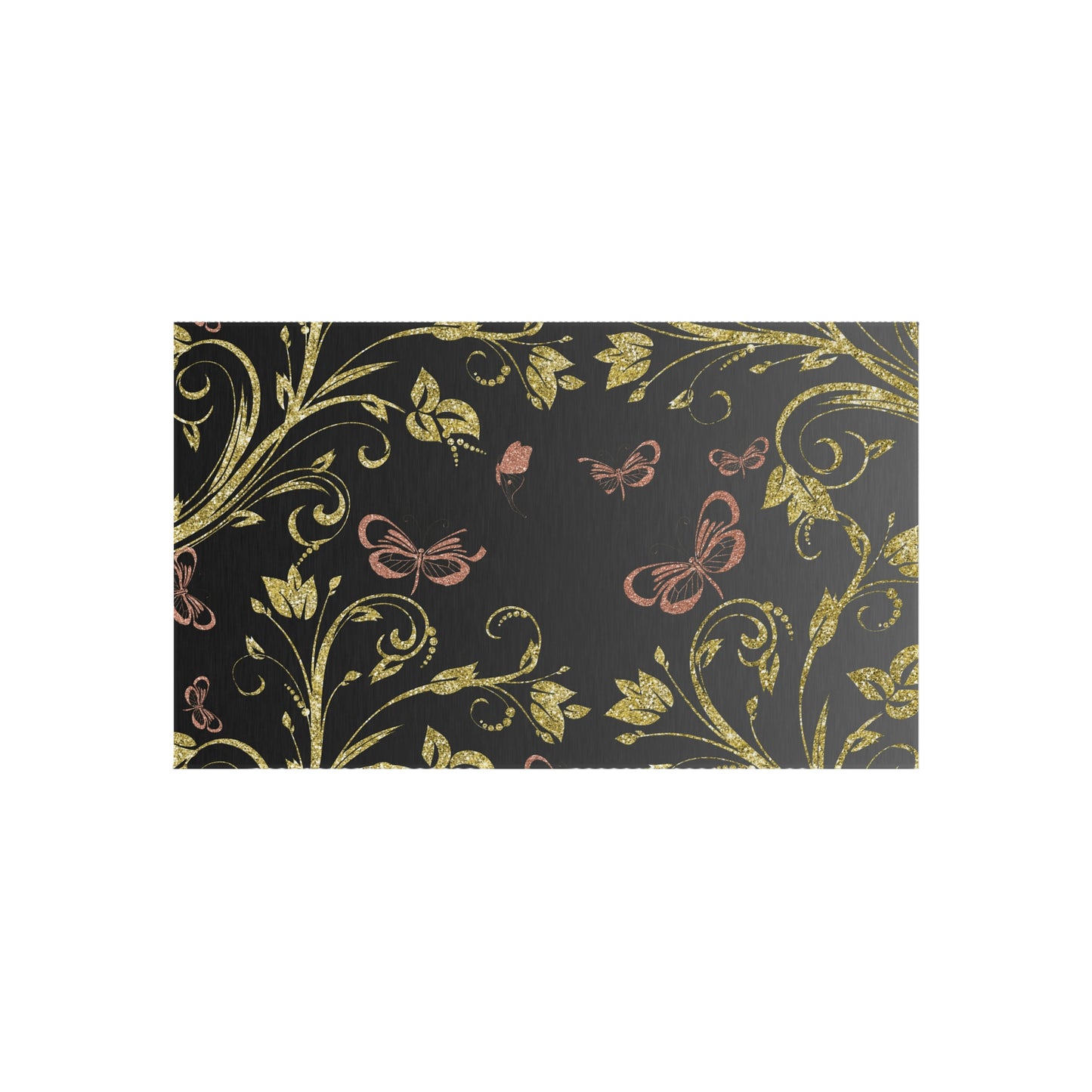 Butterfly Print Outdoor Rug