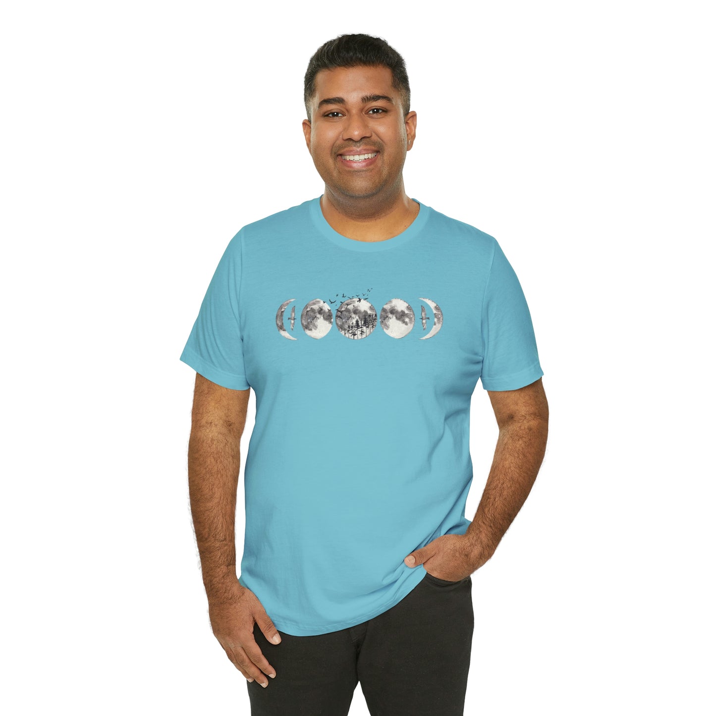 Moon Phases Print, Jersey Short Sleeve Tee