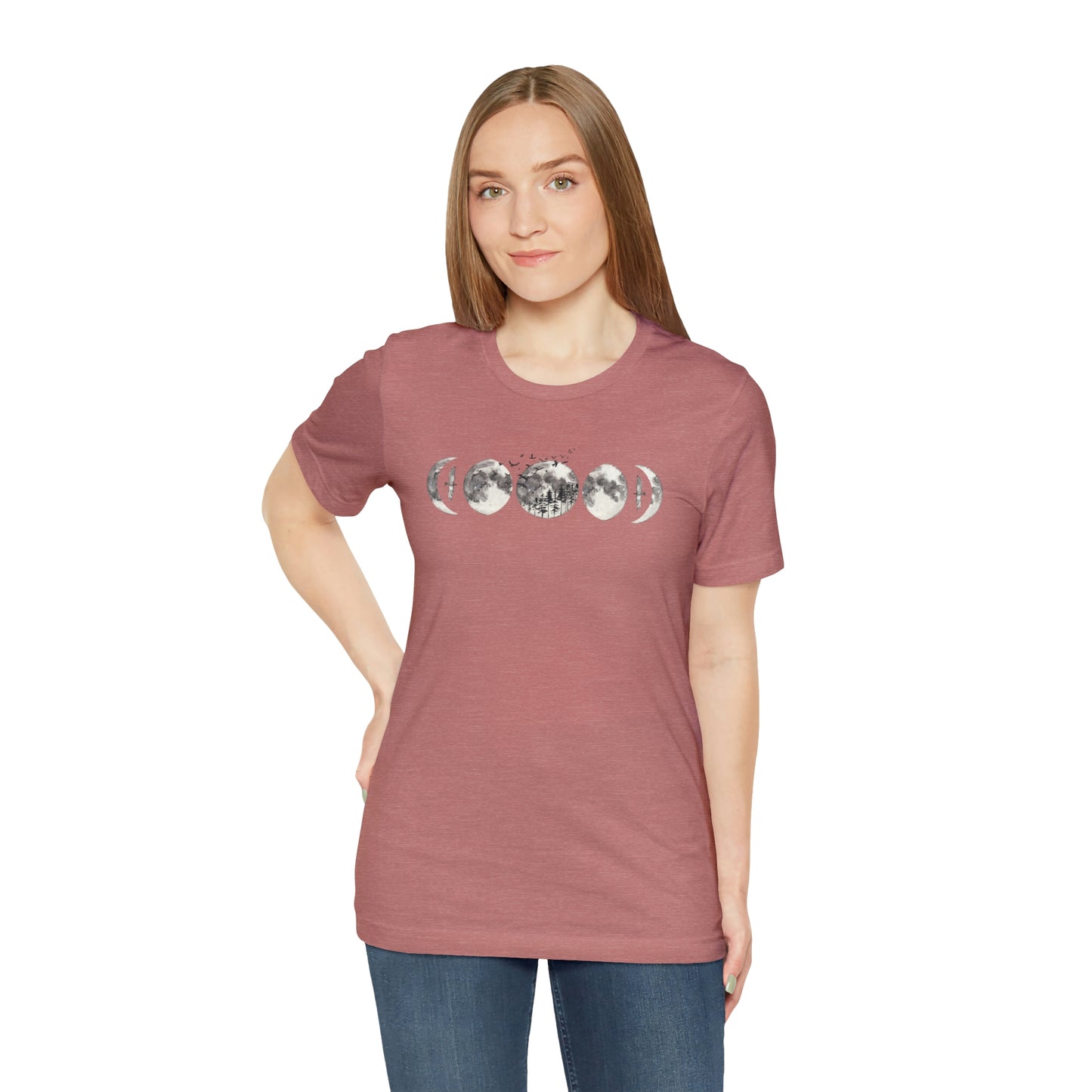 Moon Phases Print, Jersey Short Sleeve Tee