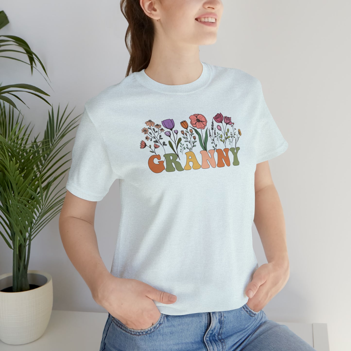 Granny Print Jersey Short Sleeve Tee