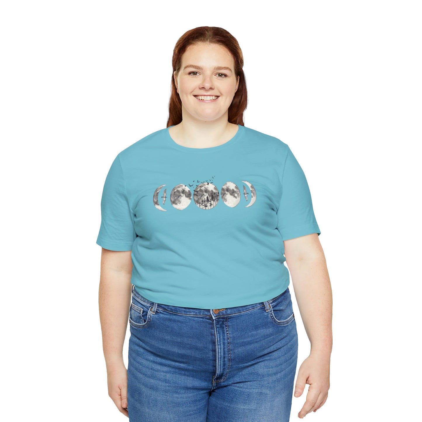 Moon Phases Print, Jersey Short Sleeve Tee
