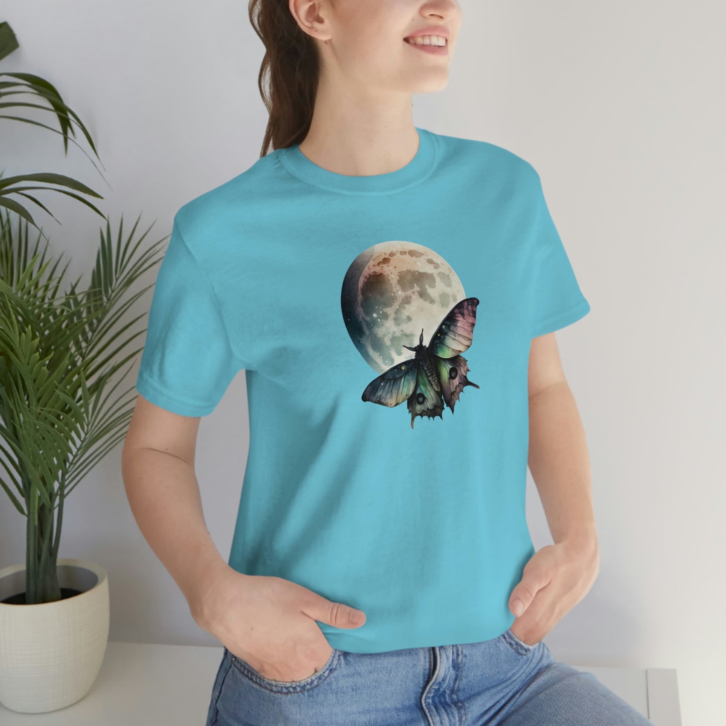 Lunar Moth Print Jersey Short Sleeve Tee