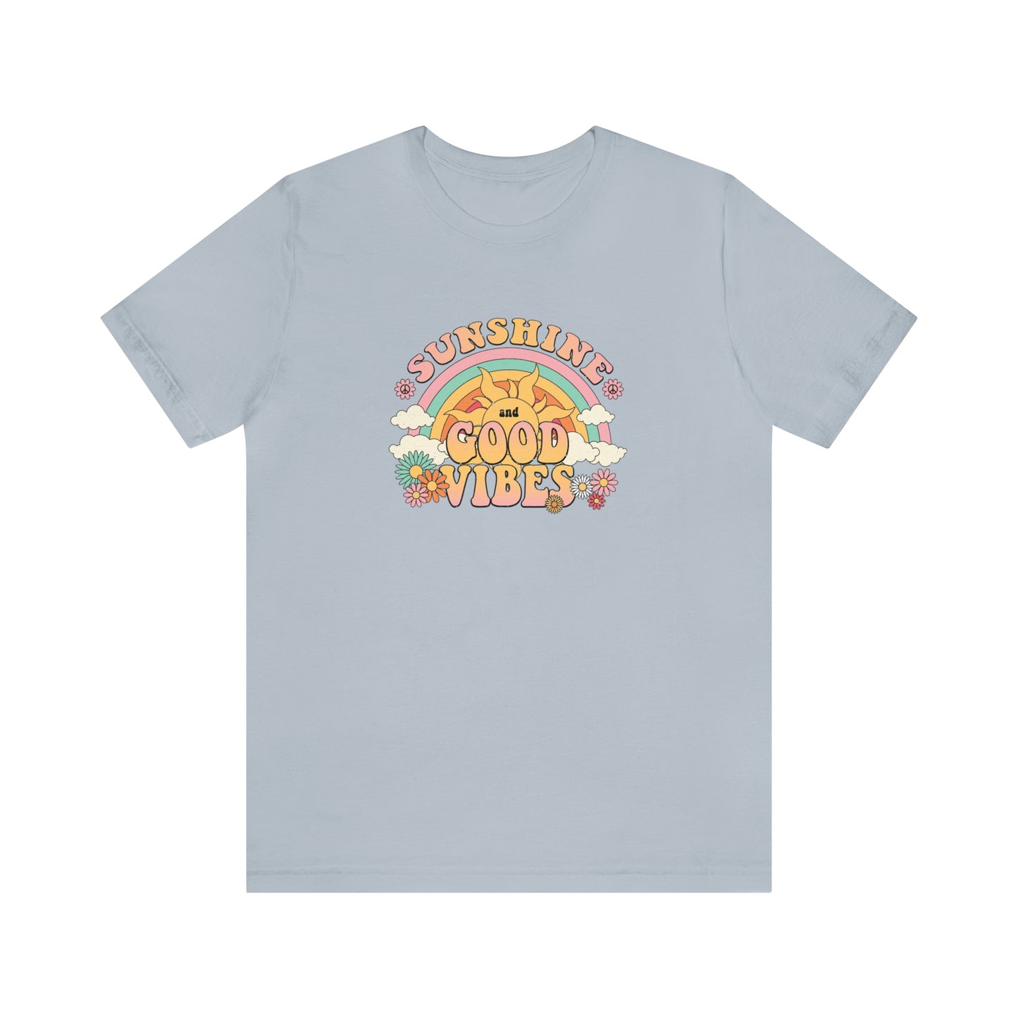 Sunshine and Good Vibe's Print, Jersey Short Sleeve Tee