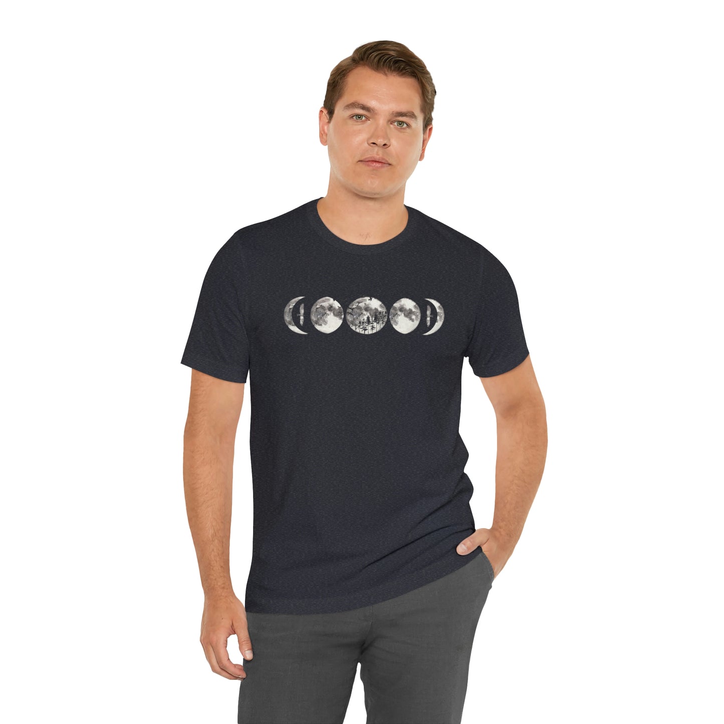 Moon Phases Print, Jersey Short Sleeve Tee
