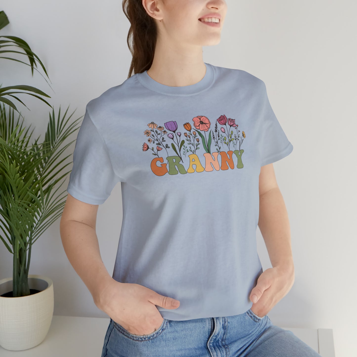 Granny Print Jersey Short Sleeve Tee