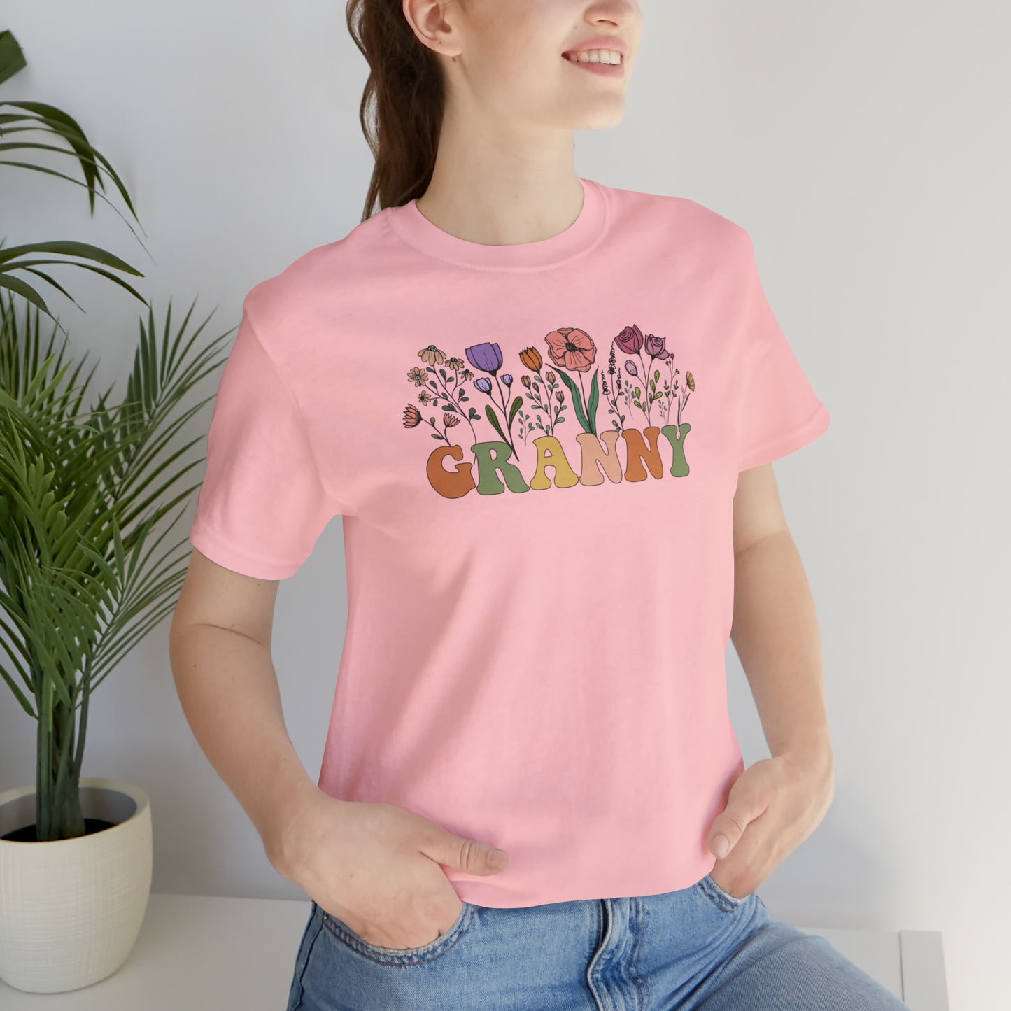 Granny Print Jersey Short Sleeve Tee