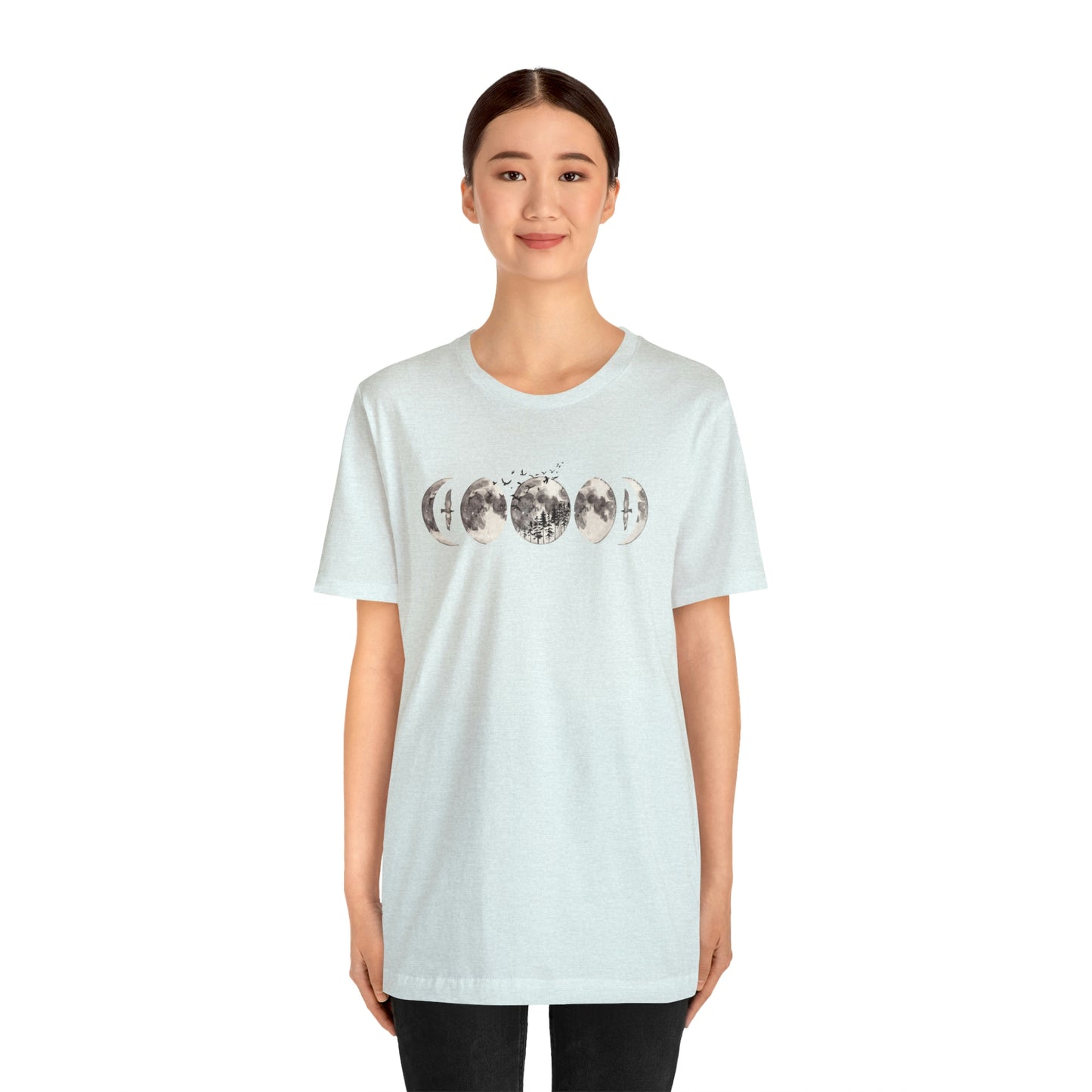 Moon Phases Print, Jersey Short Sleeve Tee