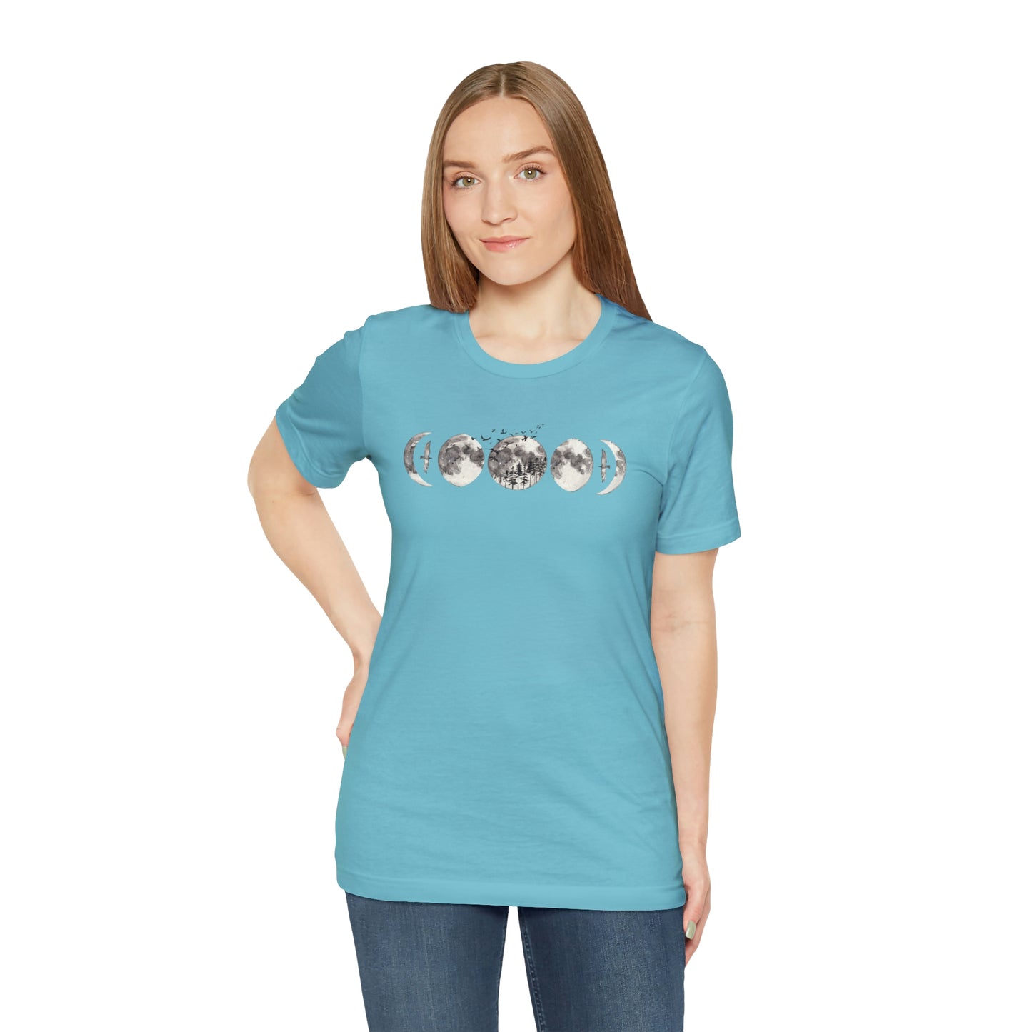 Moon Phases Print, Jersey Short Sleeve Tee