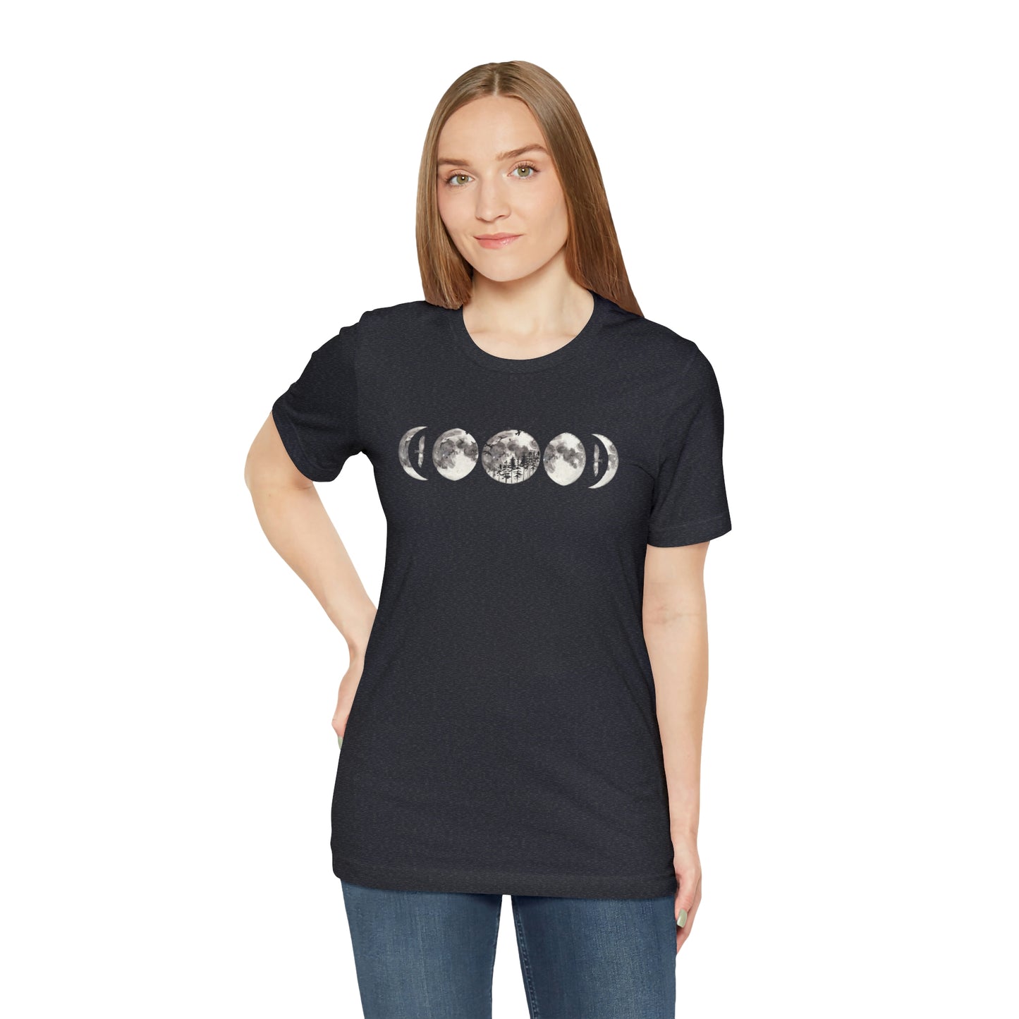 Moon Phases Print, Jersey Short Sleeve Tee