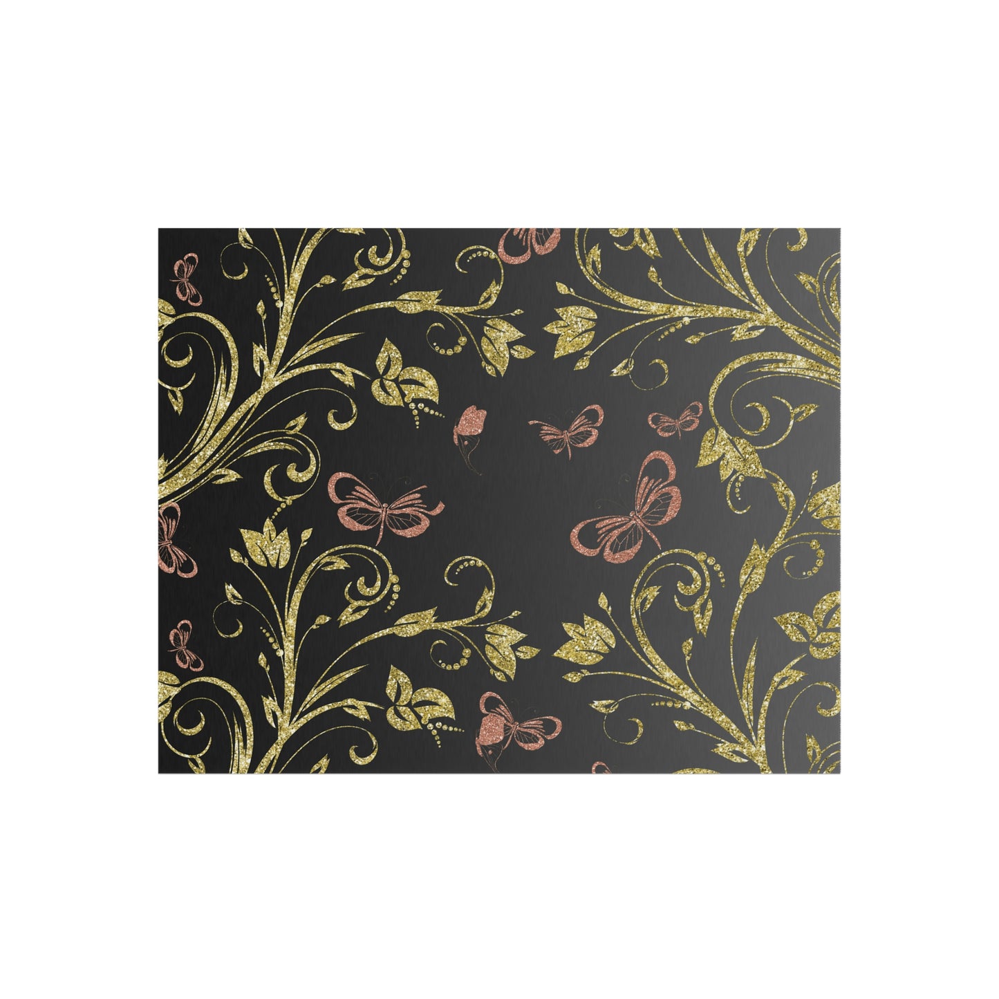 Butterfly Print Outdoor Rug