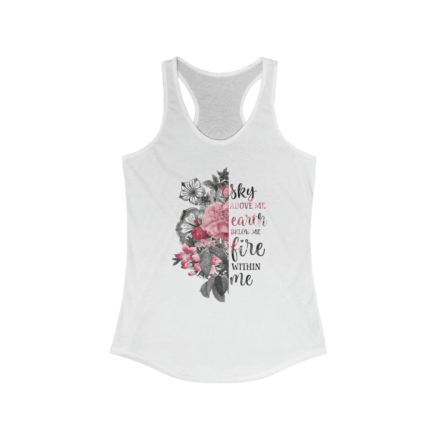 Fire Within Me Print, Women's Ideal Racerback Tank