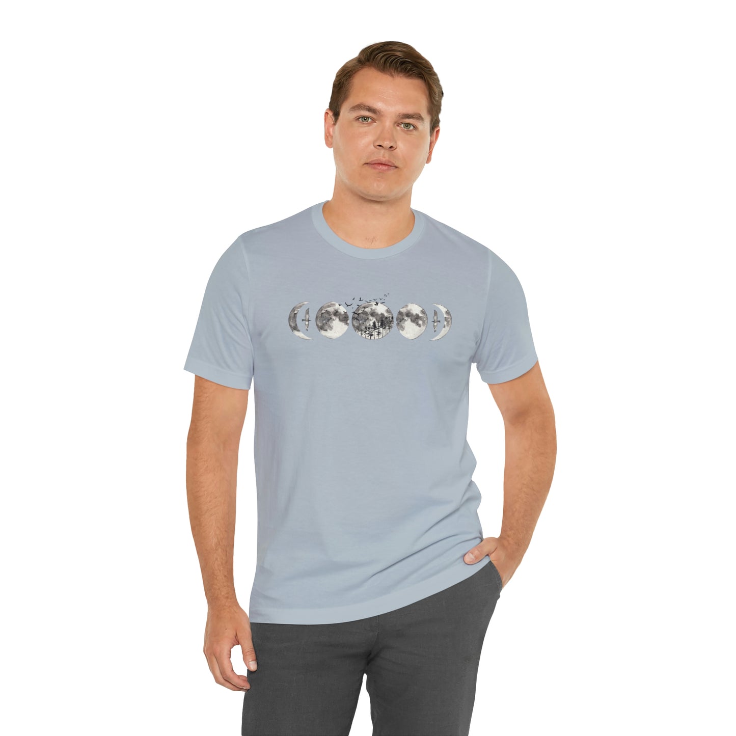 Moon Phases Print, Jersey Short Sleeve Tee