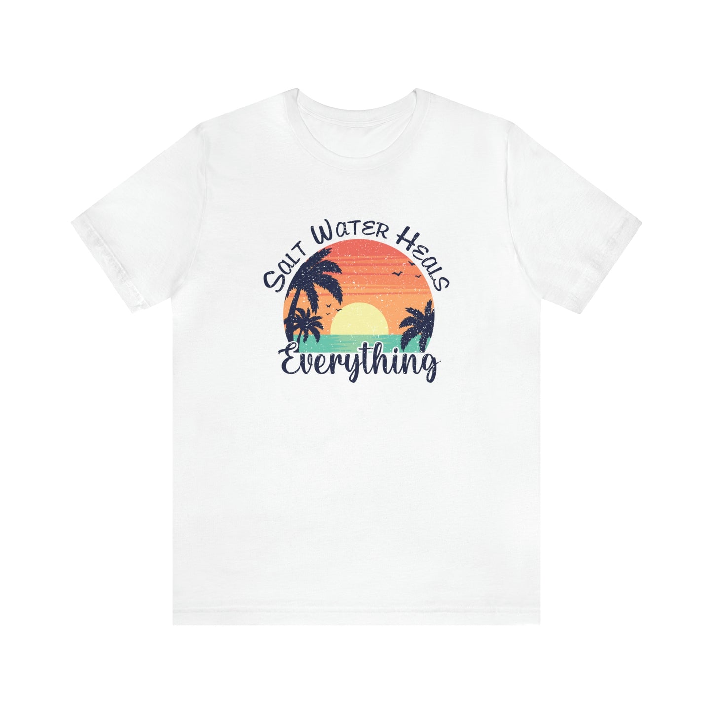 Saltwater Heals Everything Print Jersey Short Sleeve Tee