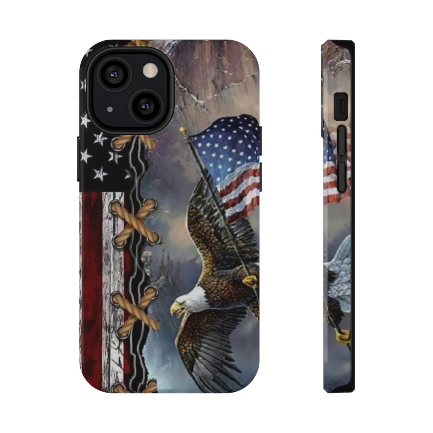 American Flag Eagle Print Impact-Resistant Cases