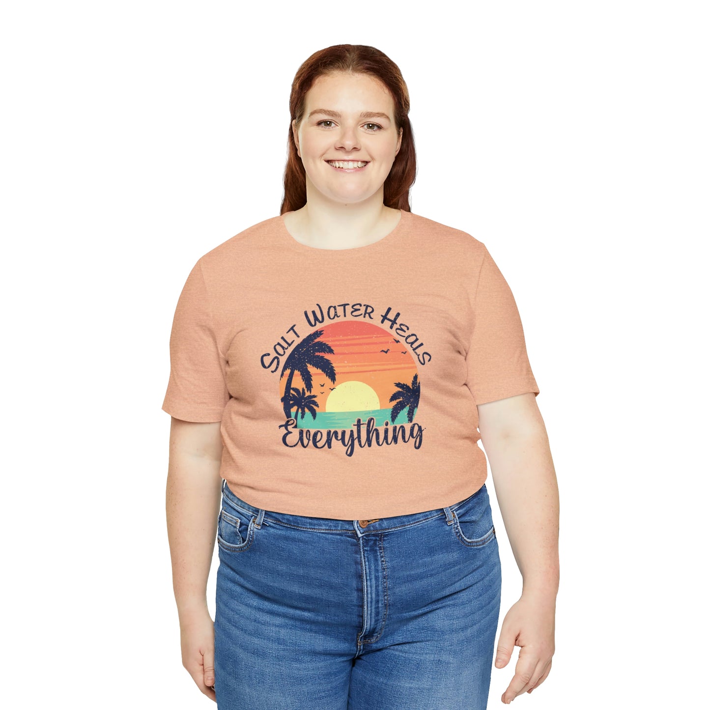 Saltwater Heals Everything Print Jersey Short Sleeve Tee