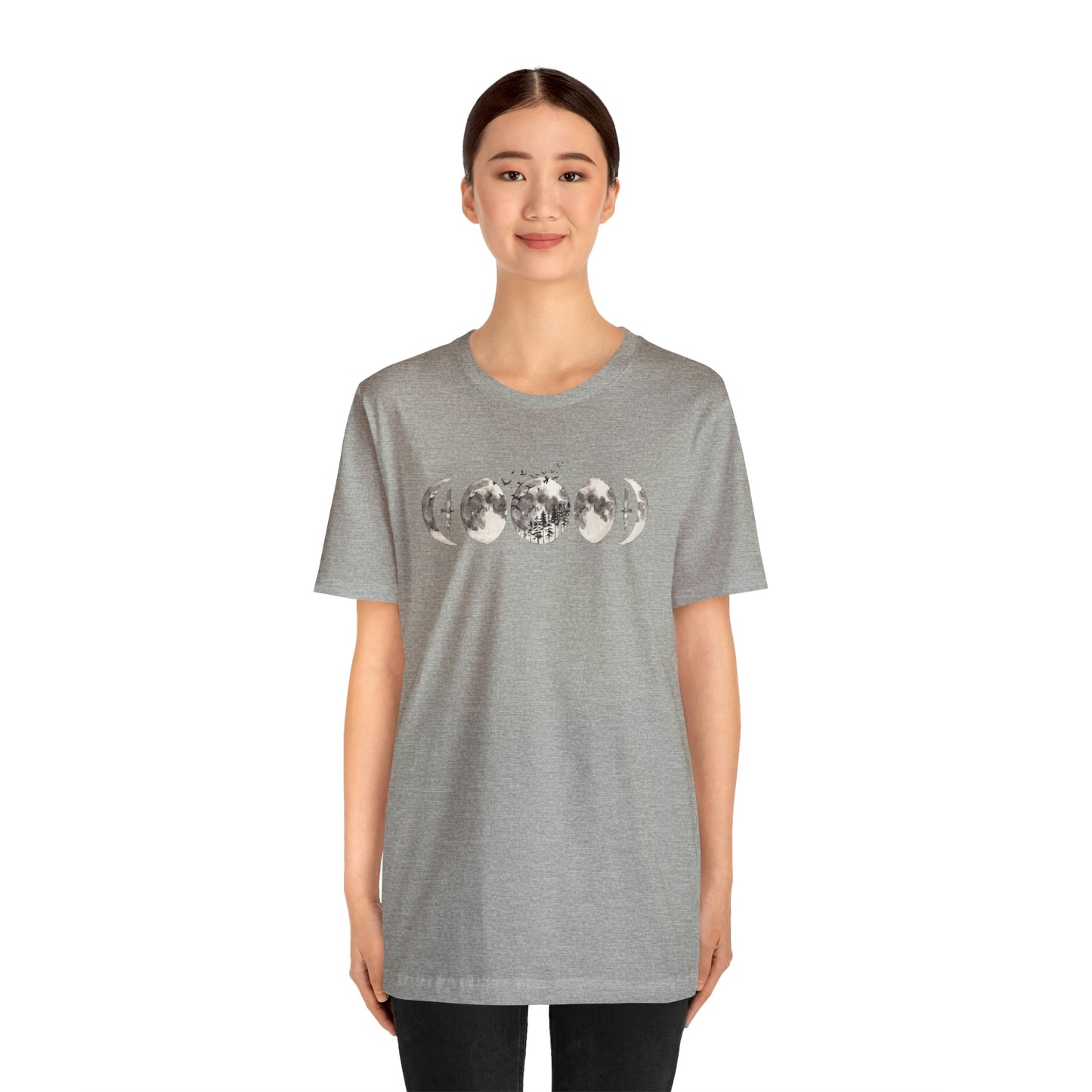 Moon Phases Print, Jersey Short Sleeve Tee