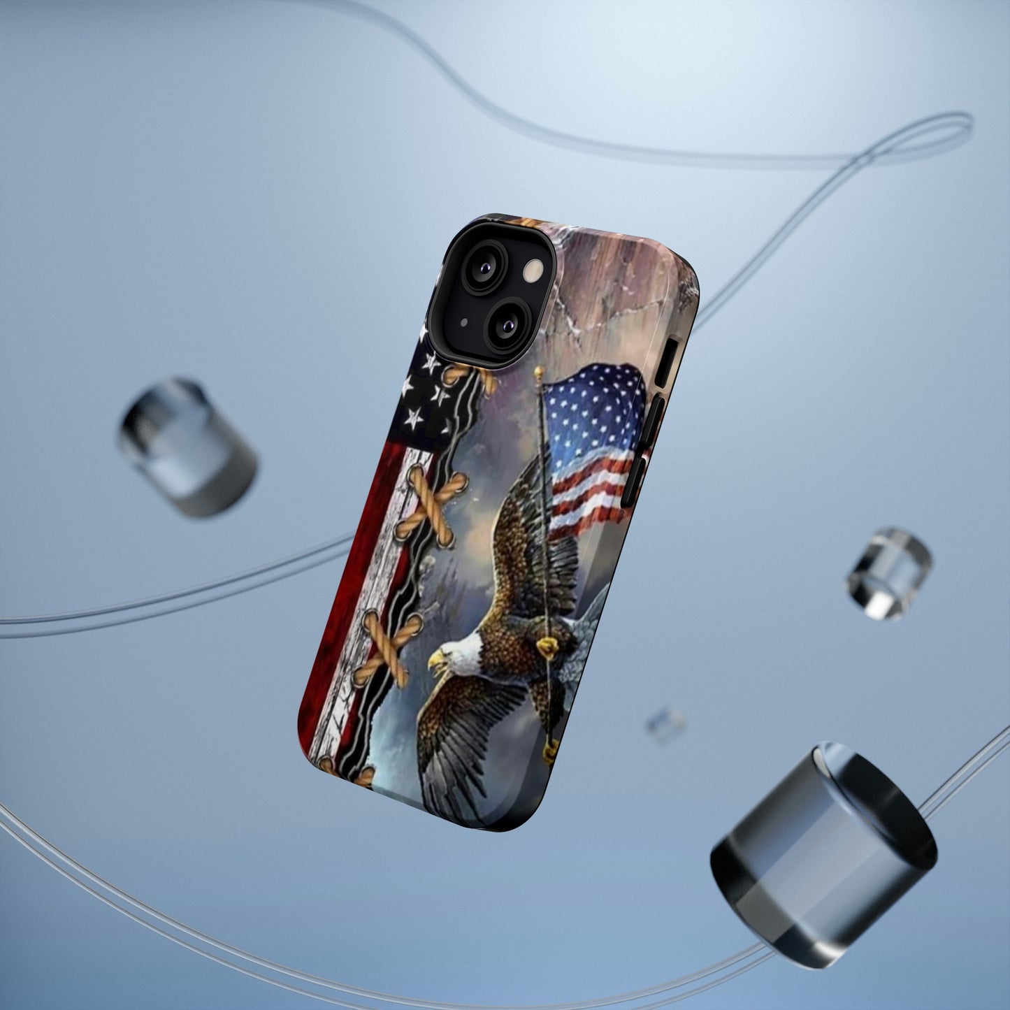 American Flag Eagle Print Impact-Resistant Cases