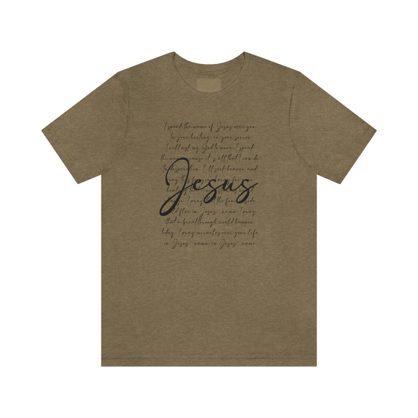 Speak The Word Of Jesus Print Jersey Short Sleeve Tee
