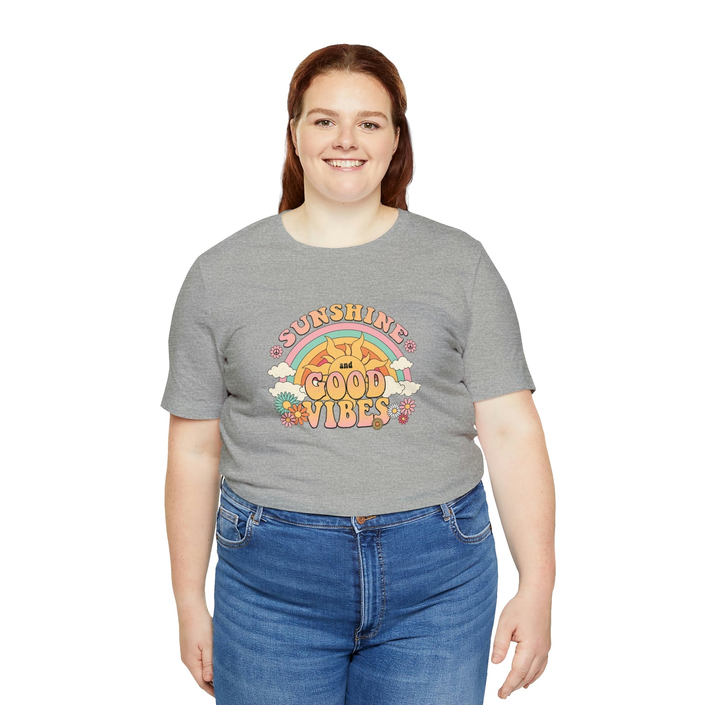 Sunshine and Good Vibe's Print, Jersey Short Sleeve Tee