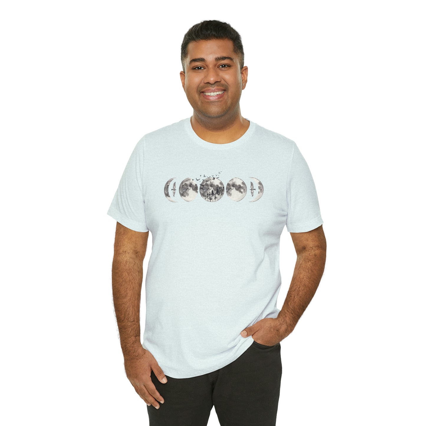 Moon Phases Print, Jersey Short Sleeve Tee