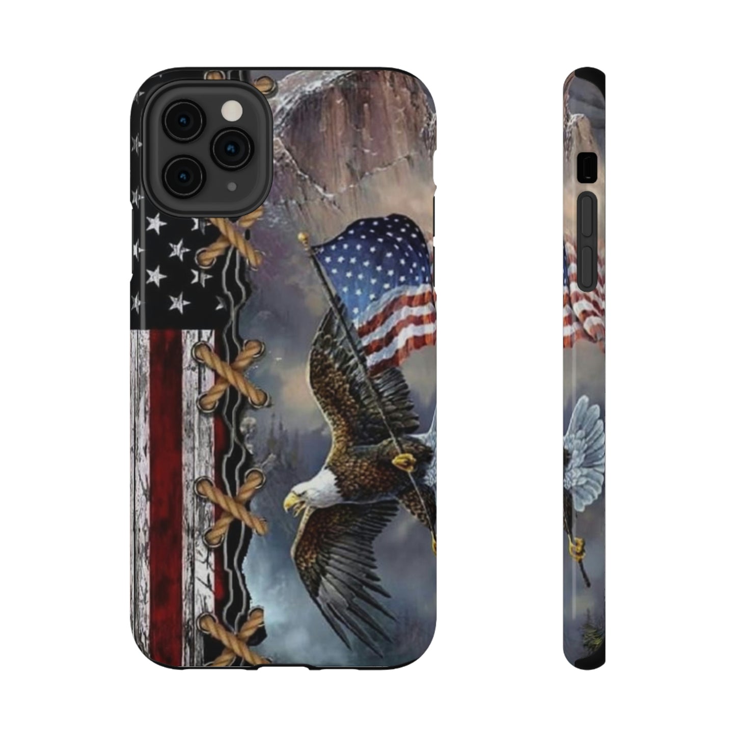 American Flag Eagle Print Impact-Resistant Cases