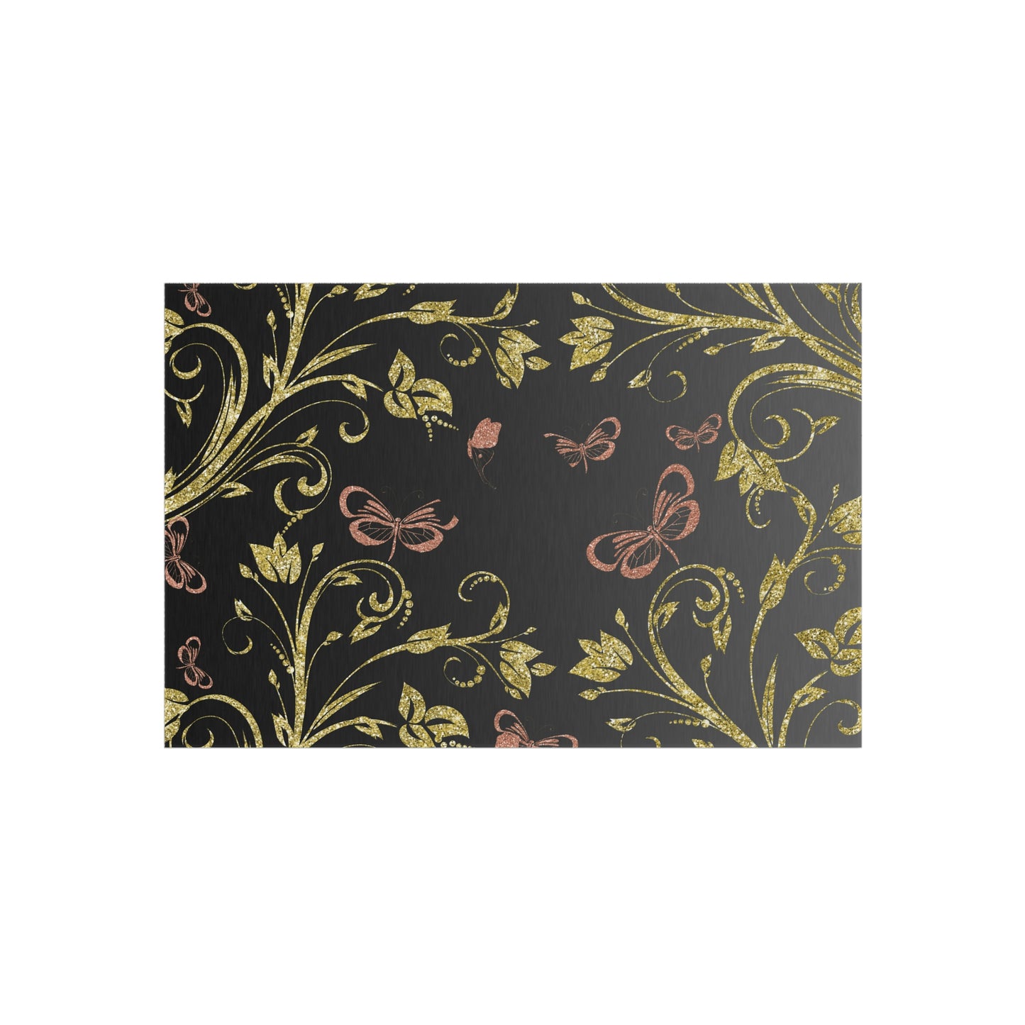 Butterfly Print Outdoor Rug