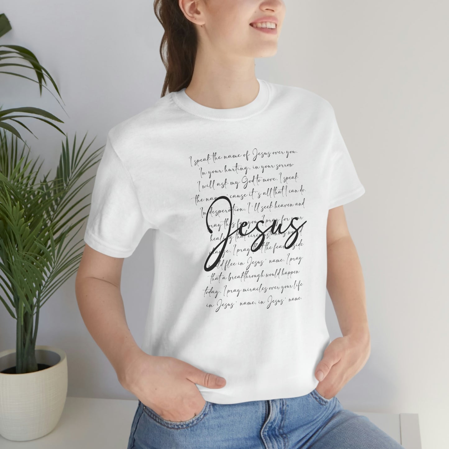 Speak The Word Of Jesus Print Jersey Short Sleeve Tee