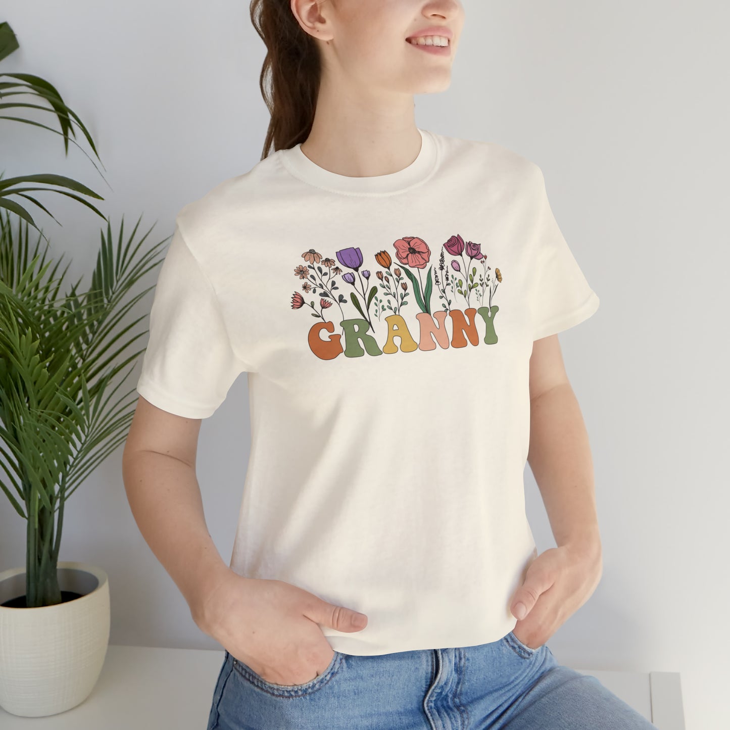 Granny Print Jersey Short Sleeve Tee