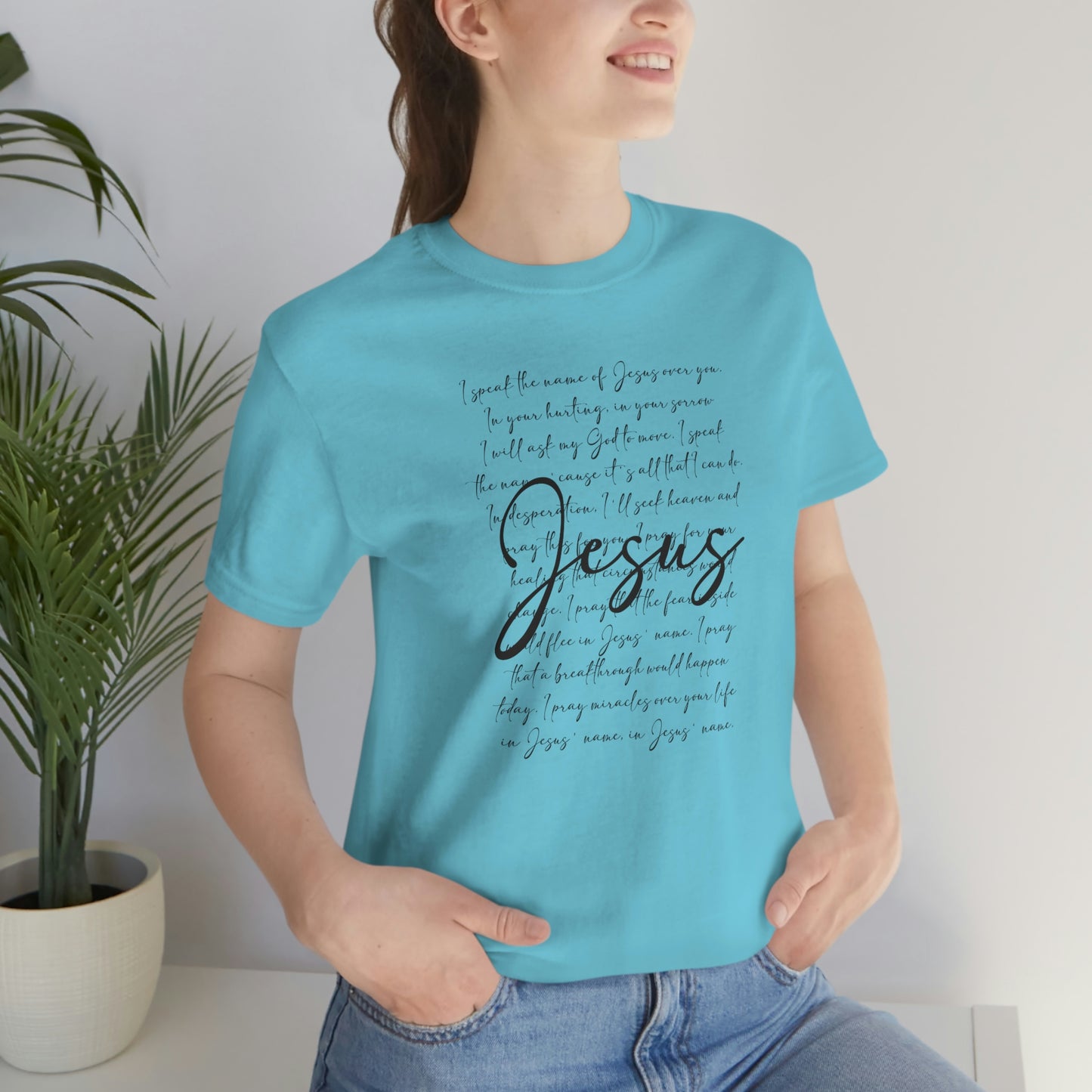 Speak The Word Of Jesus Print Jersey Short Sleeve Tee