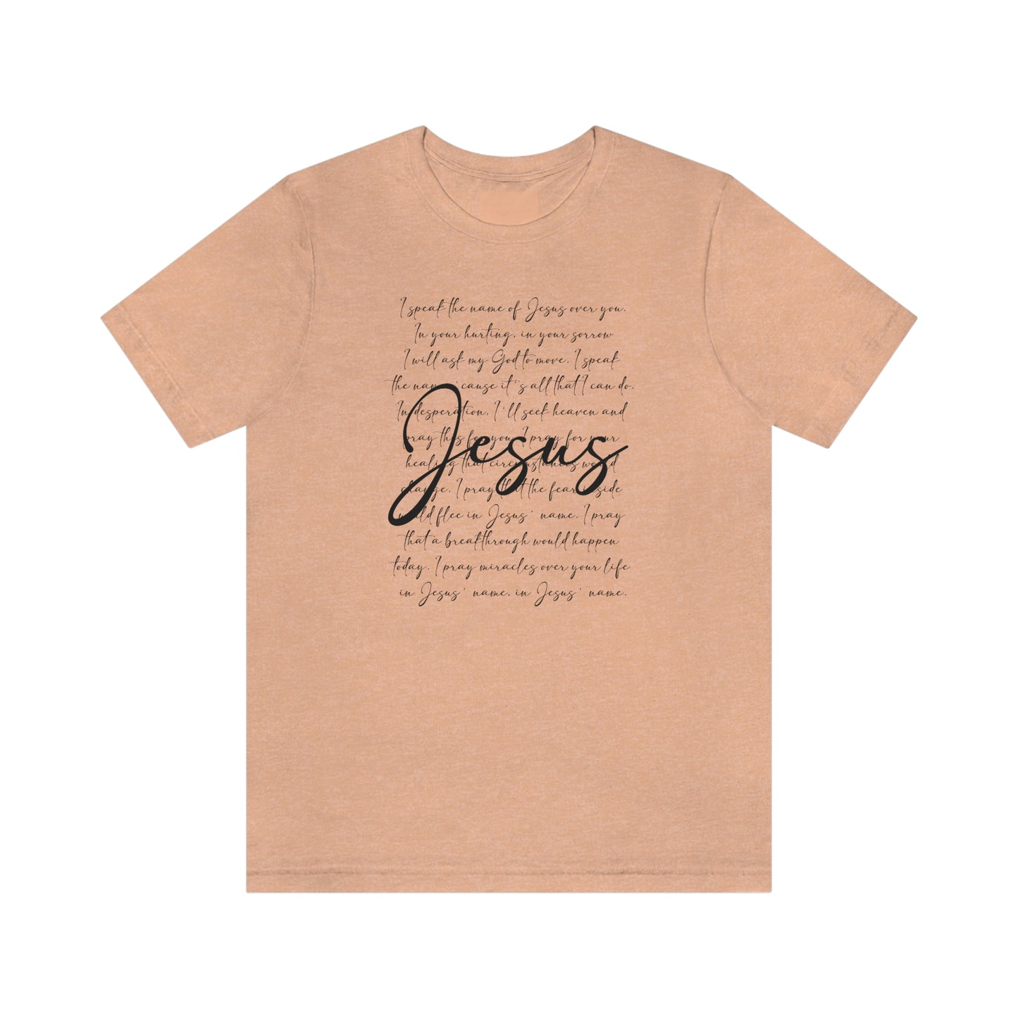 Speak The Word Of Jesus Print Jersey Short Sleeve Tee