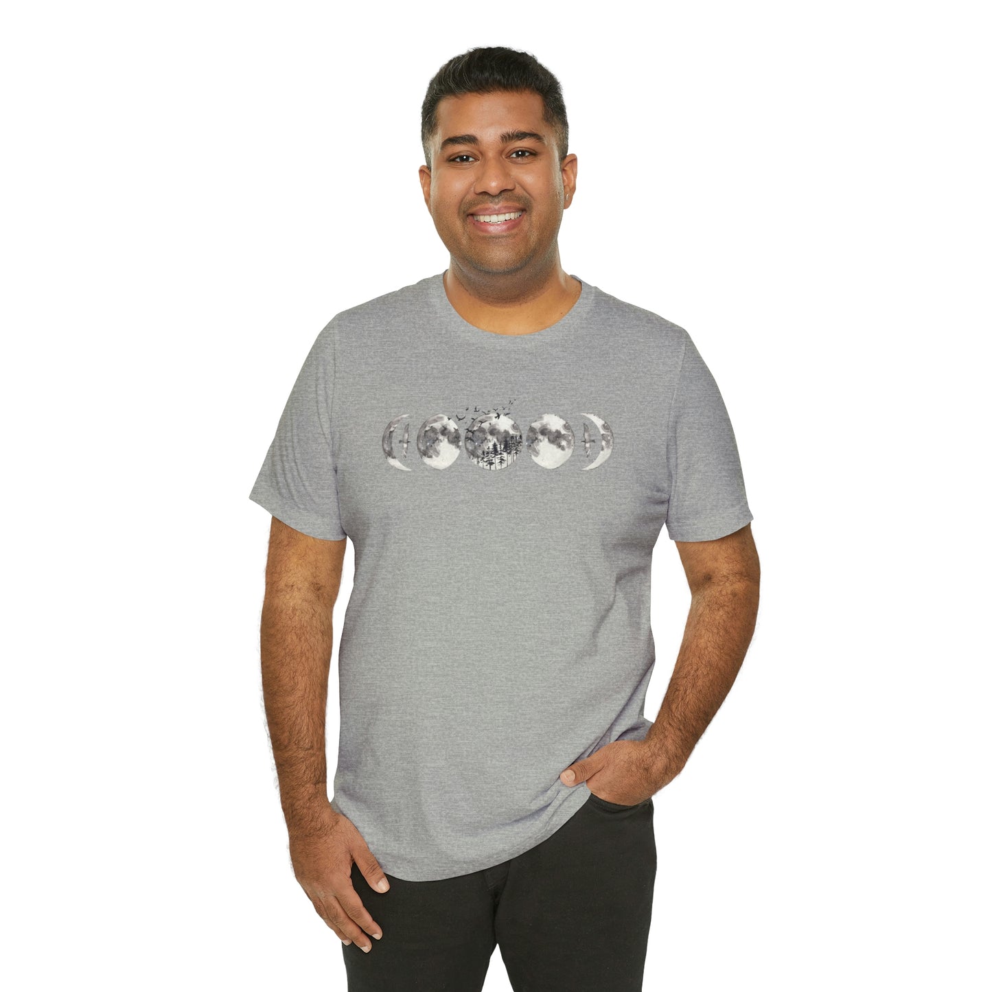 Moon Phases Print, Jersey Short Sleeve Tee