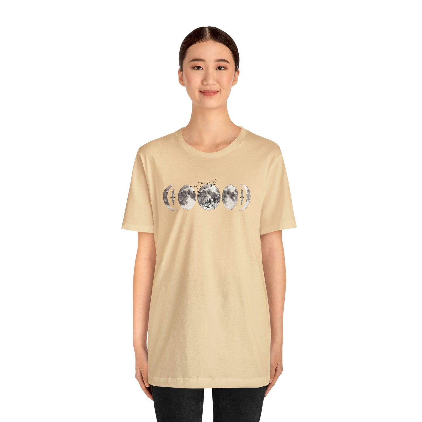 Moon Phases Print, Jersey Short Sleeve Tee