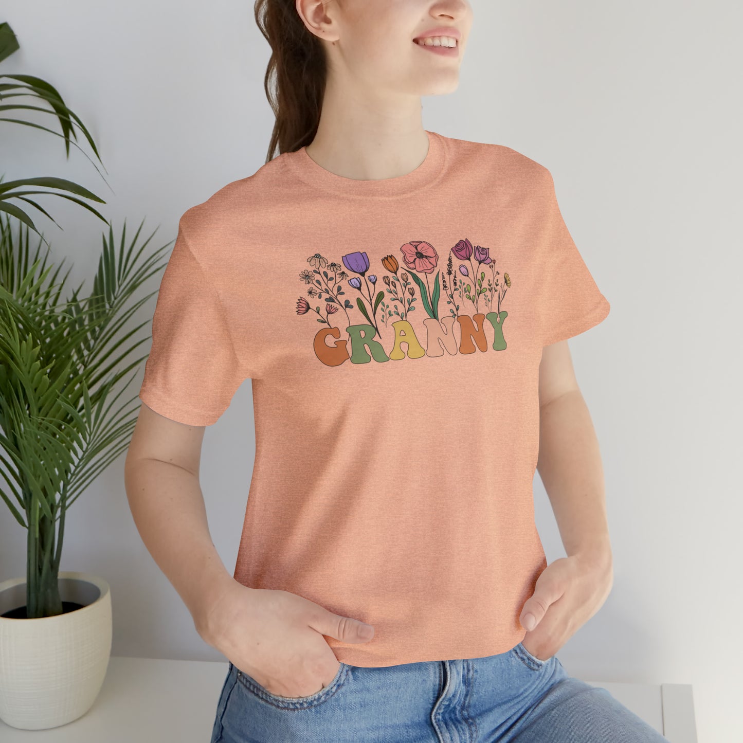 Granny Print Jersey Short Sleeve Tee